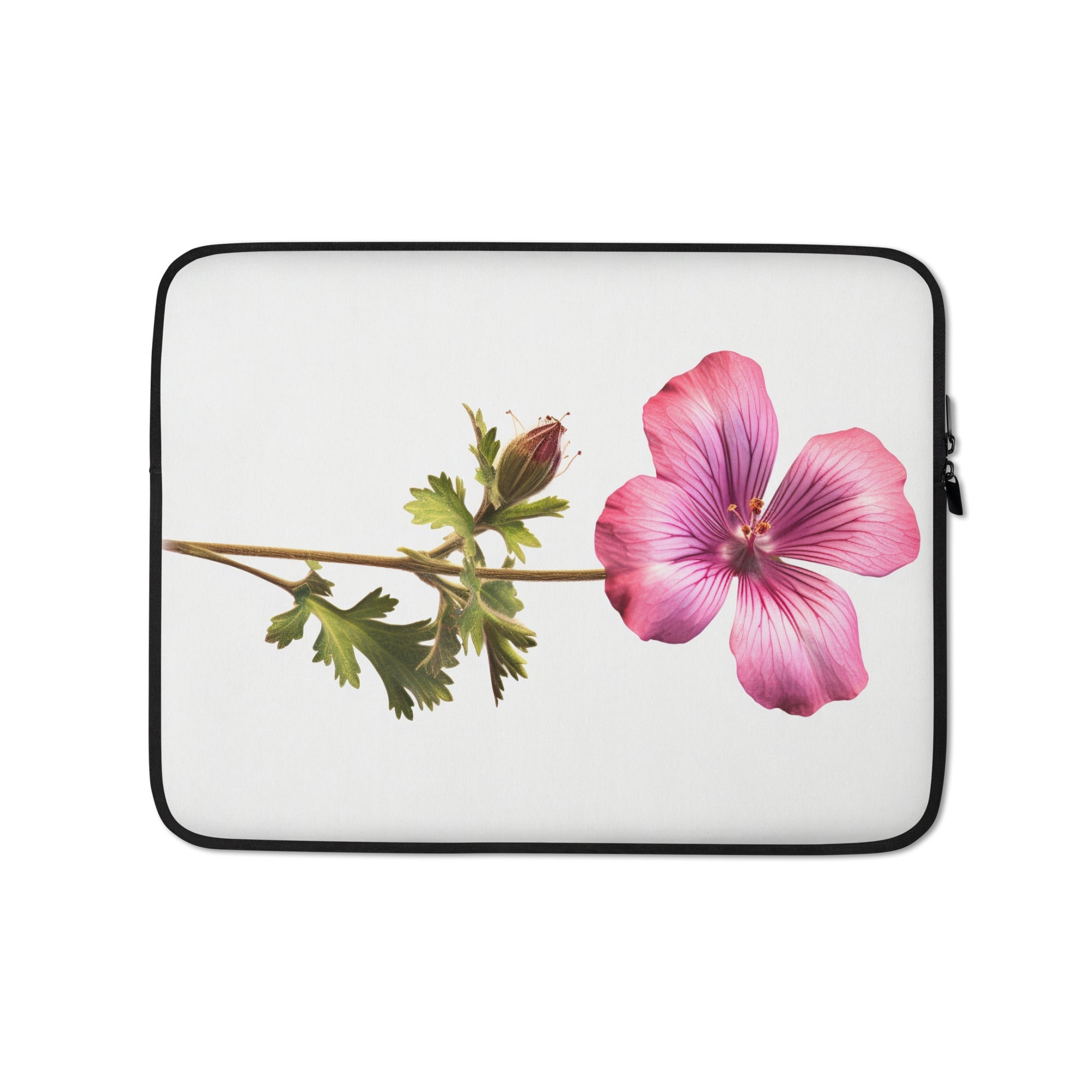 Cranesbill Flower Laptop Sleeve by Visual Verse - Image 2