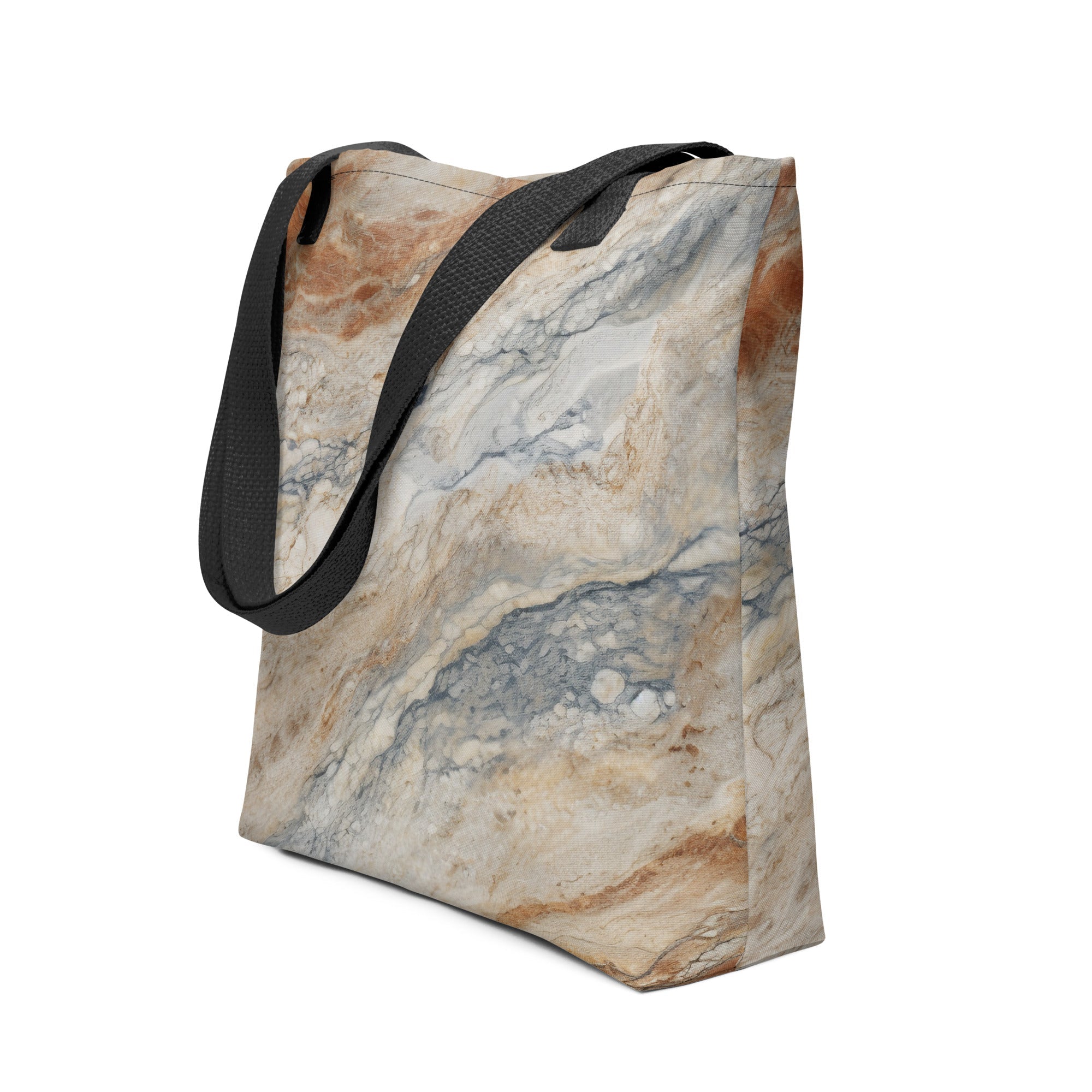 Creamy Granite Tote Bag by Visual Verse - Image 1