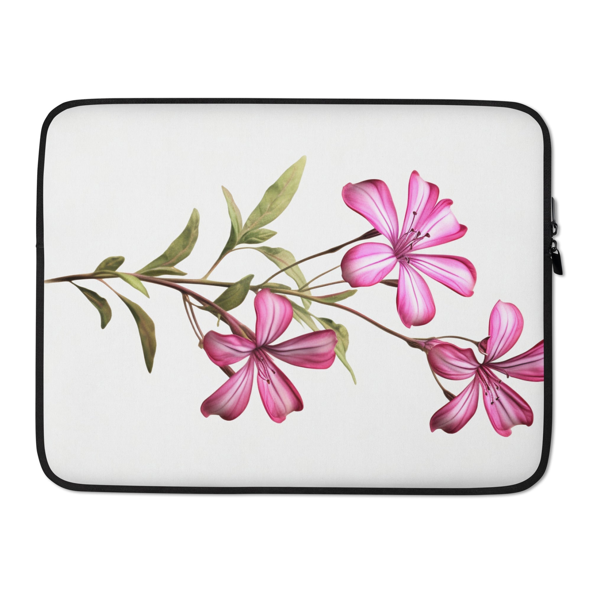 Creeping Phlox Flower Laptop Sleeve by Visual Verse - Image 1