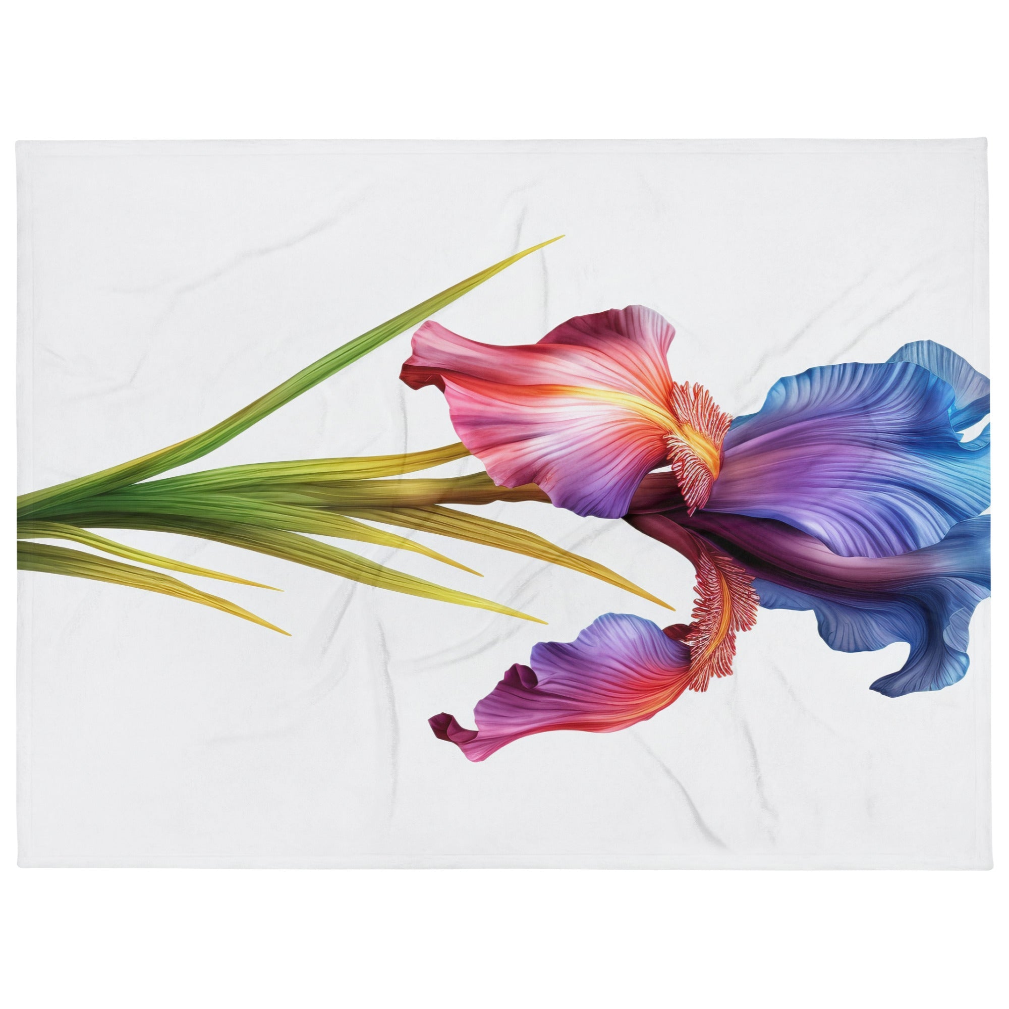 Crested Iris Flower Blanket by Visual Verse - Image 1