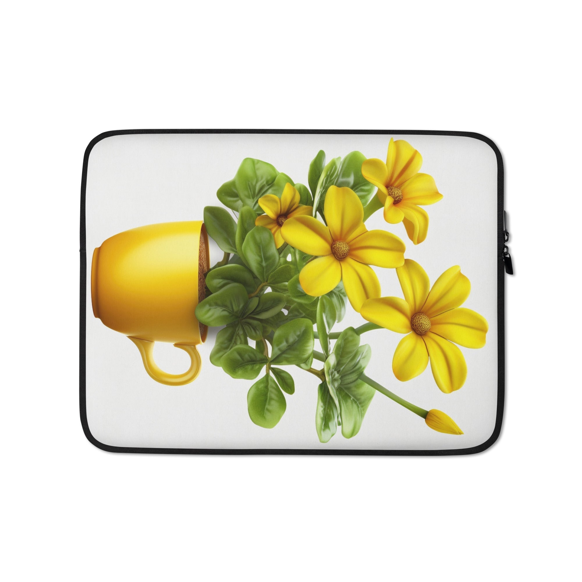 Cup Plant Flower Laptop Sleeve by Visual Verse - Image 2