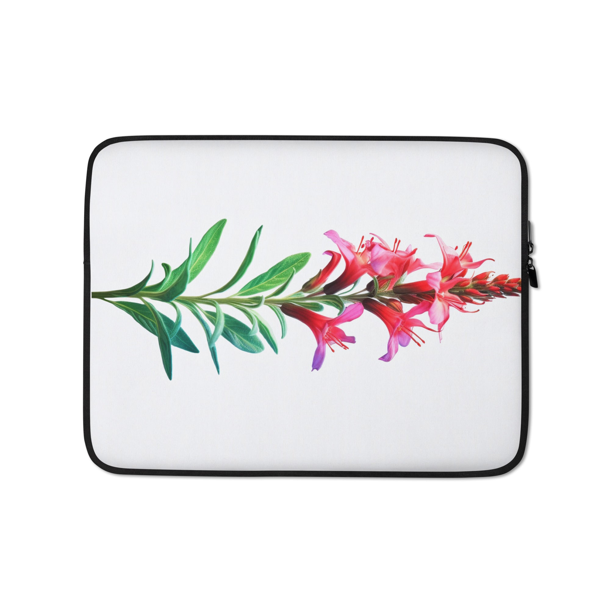 Cuphea Flower Laptop Sleeve by Visual Verse - Image 2