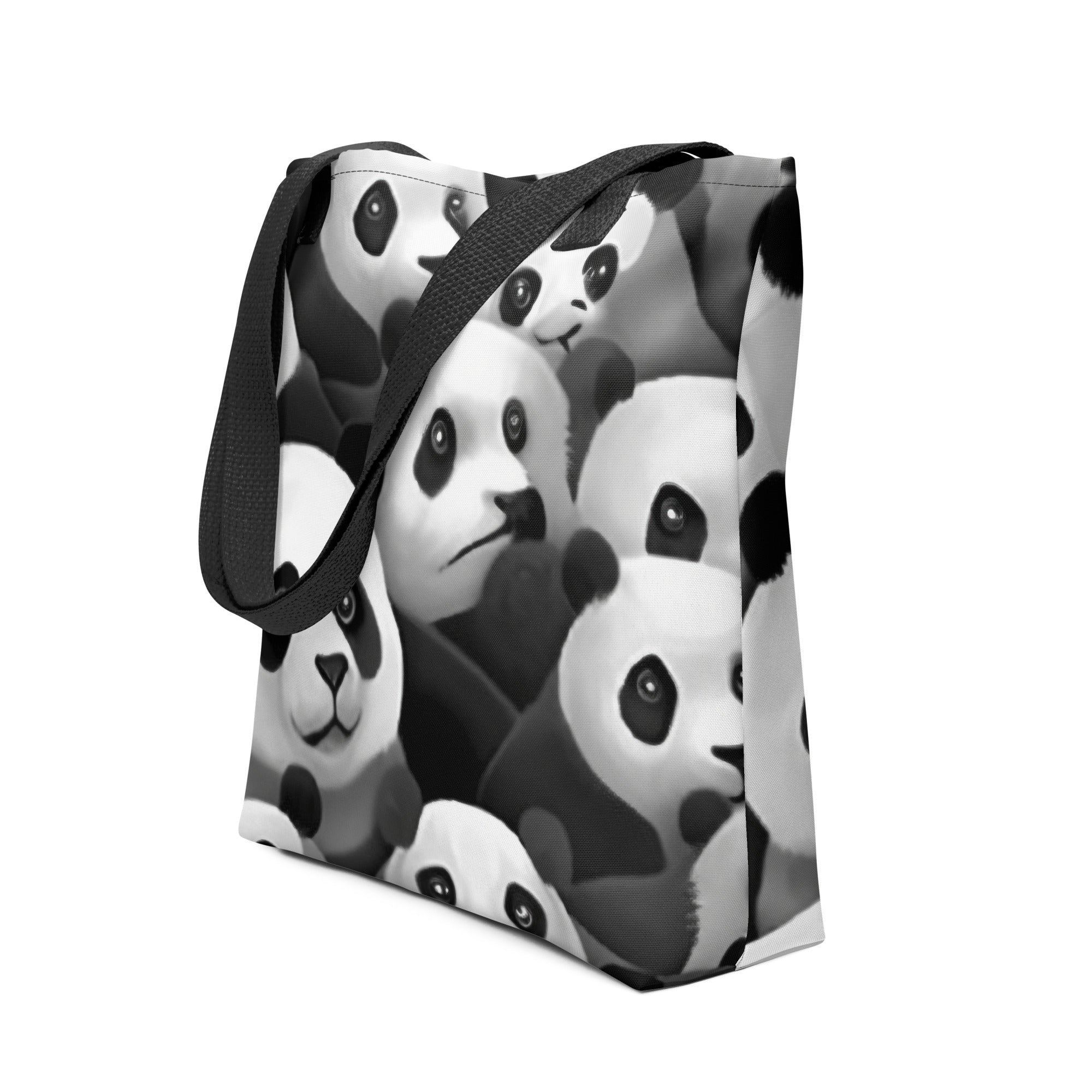 Cute & Playful Panda Faces Tote Bag by Visual Verse - Image 1