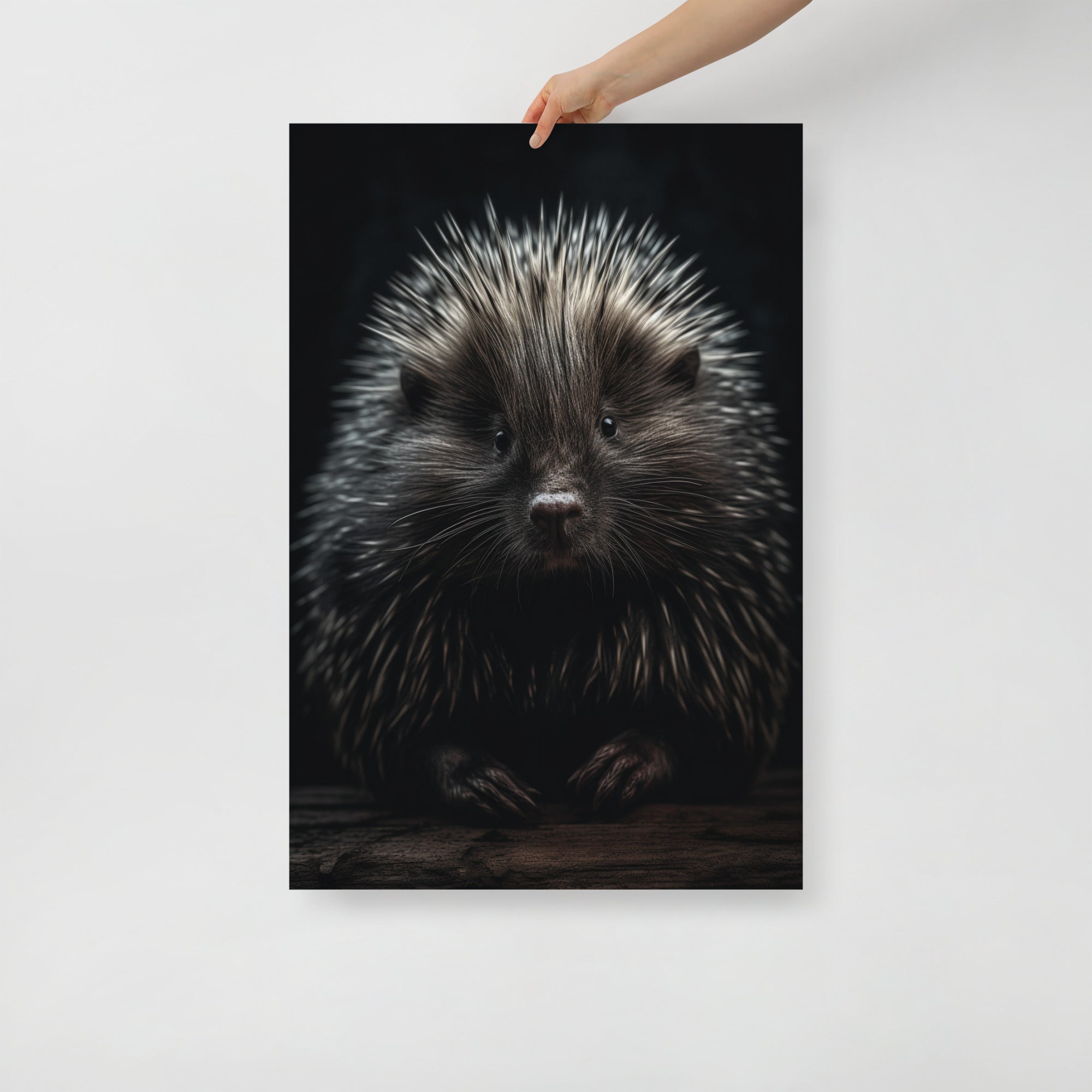 Cute Porcupine with Colorful Quills Art Poster by Visual Verse - Image 1