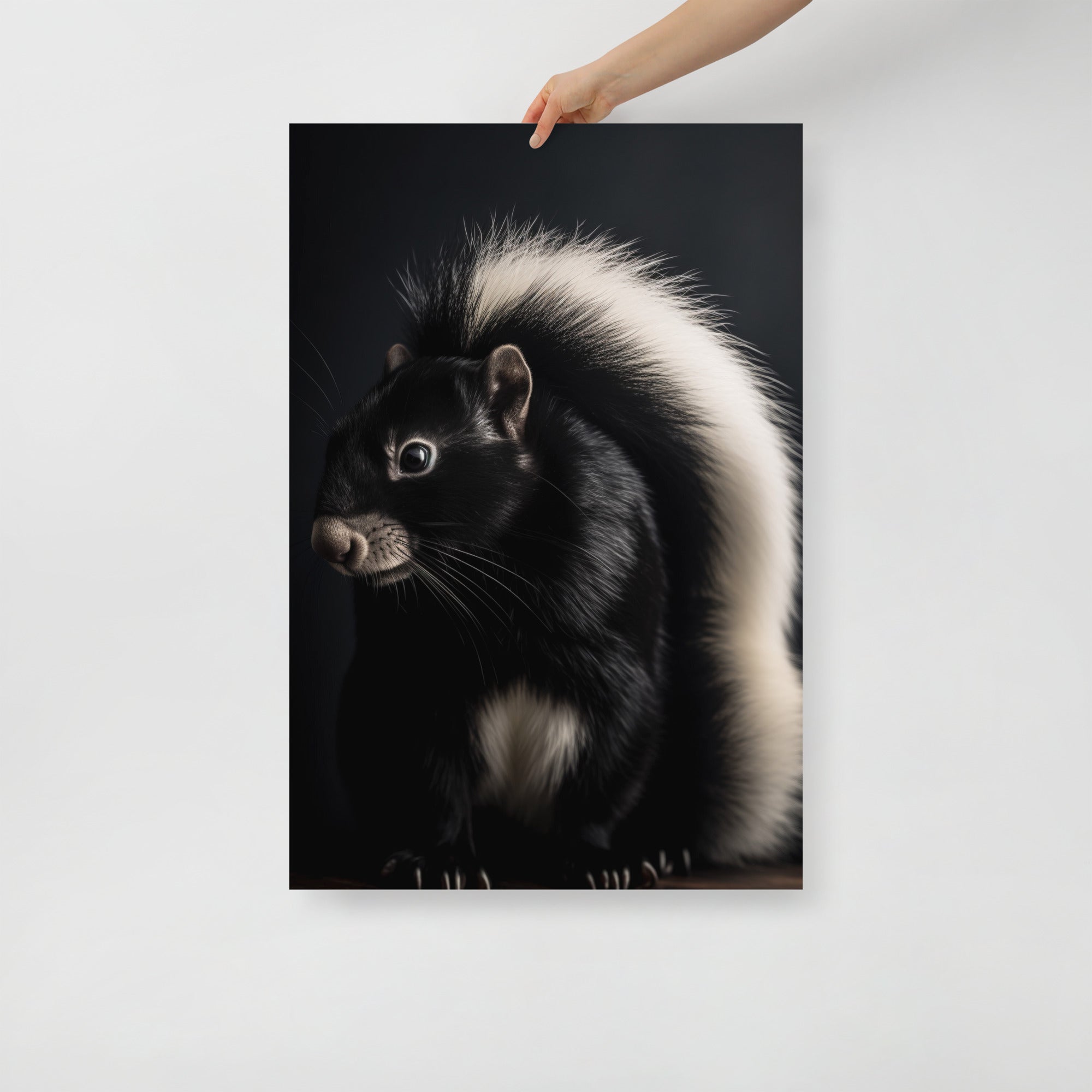 Cute Skunk in Nature Art Poster by Visual Verse - Image 1