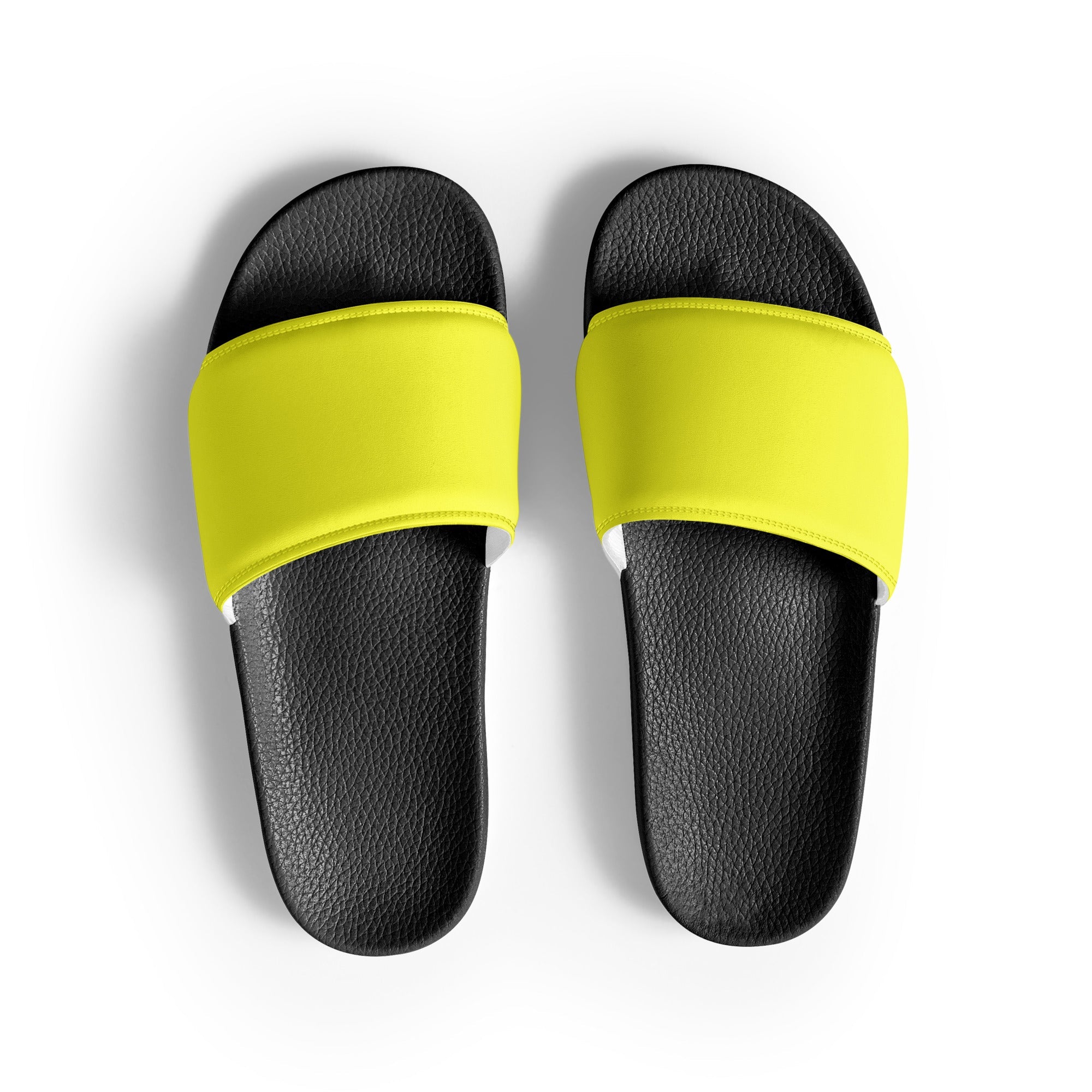 Daffodil Color Men's Slides by Visual Verse - Image 1