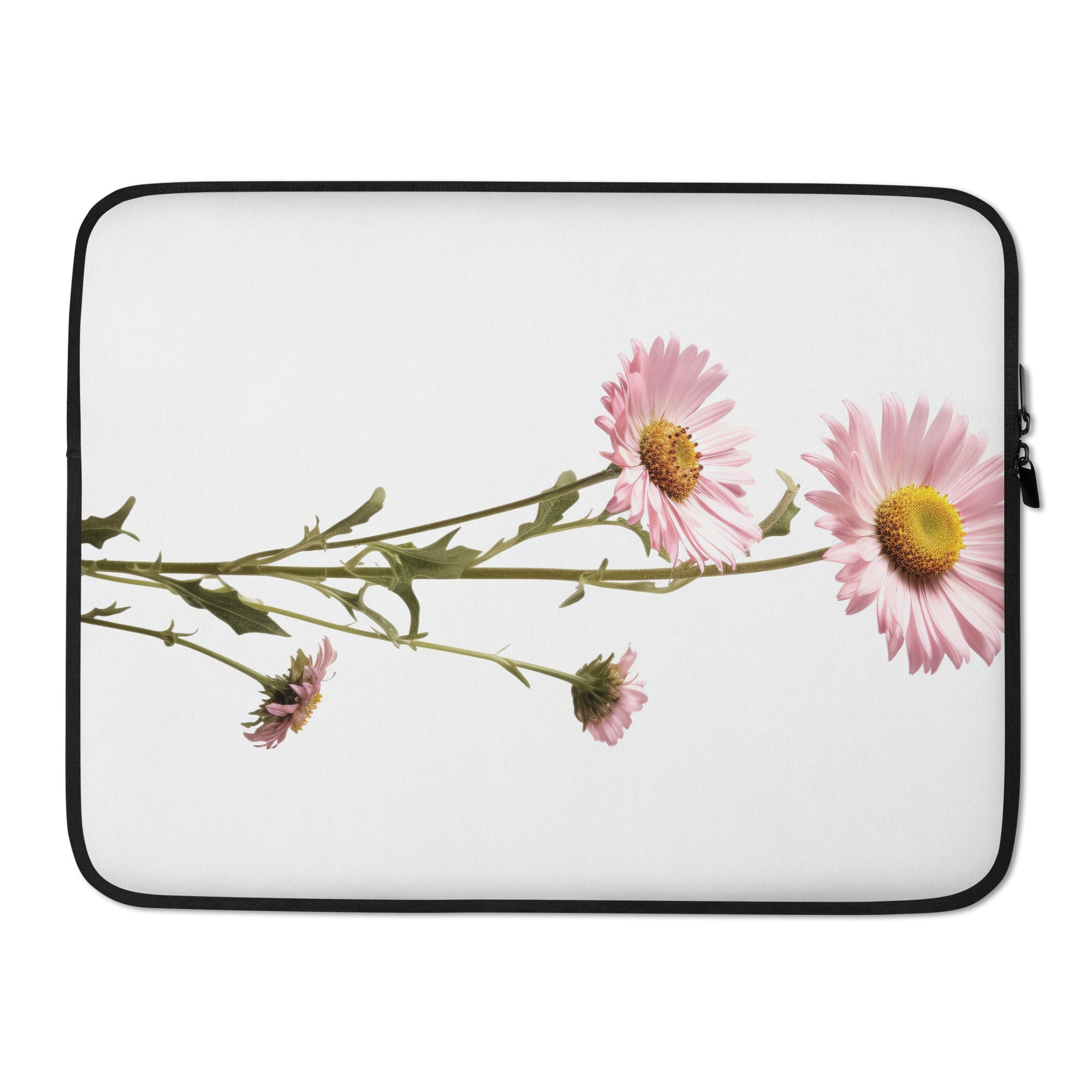 Daisy Fleabane Flower Laptop Sleeve by Visual Verse - Image 1