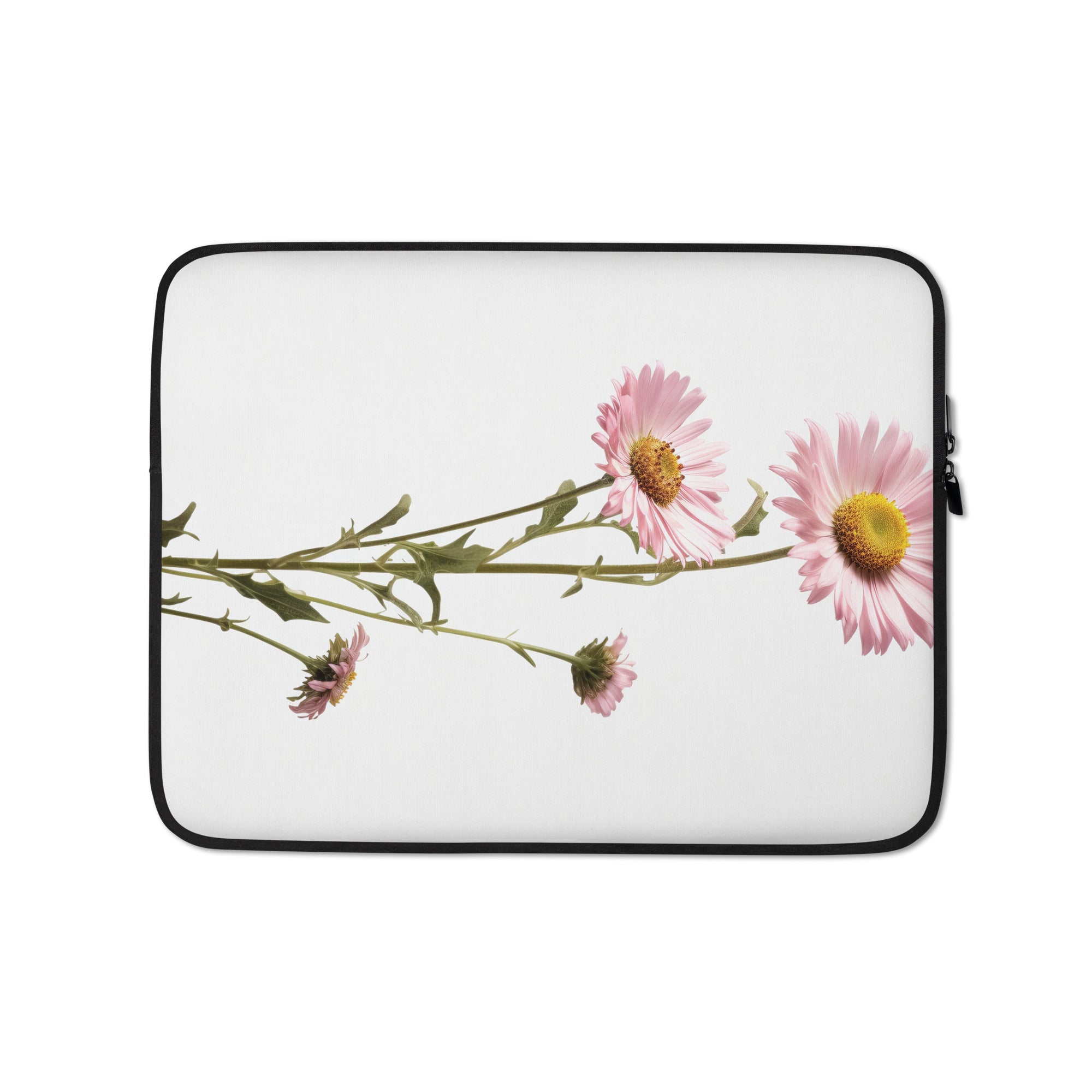 Daisy Fleabane Flower Laptop Sleeve by Visual Verse - Image 2