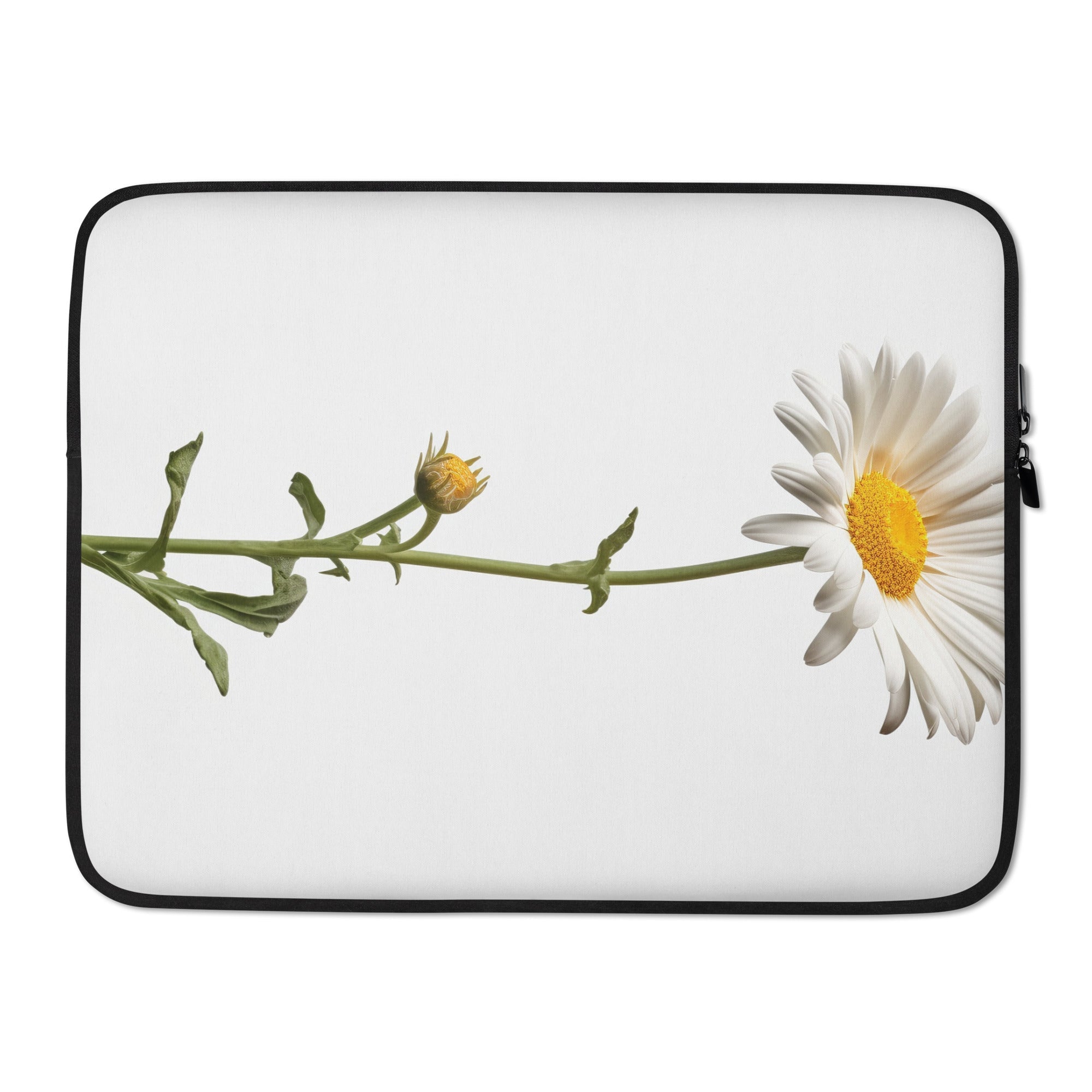 Daisy Flower Laptop Sleeve by Visual Verse - Image 1