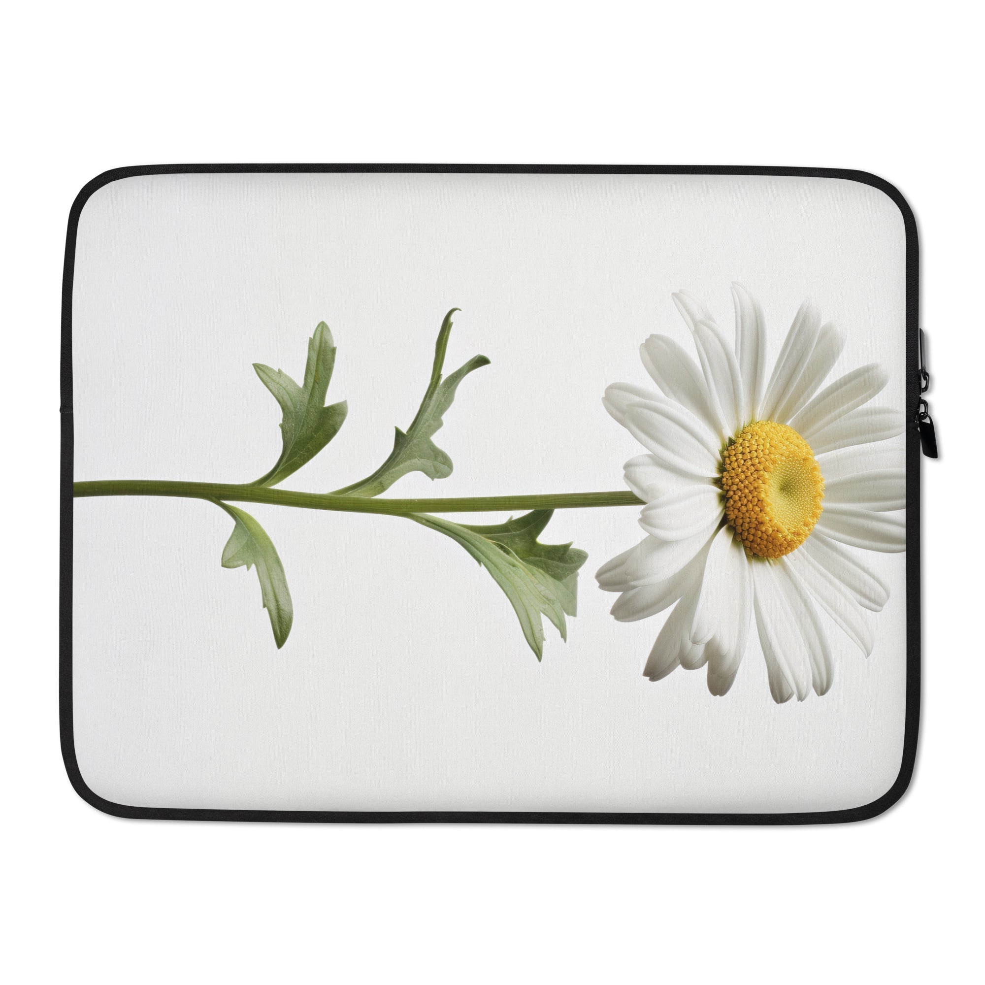 Daisy May Shasta Daisy Flower Laptop Sleeve by Visual Verse - Image 1