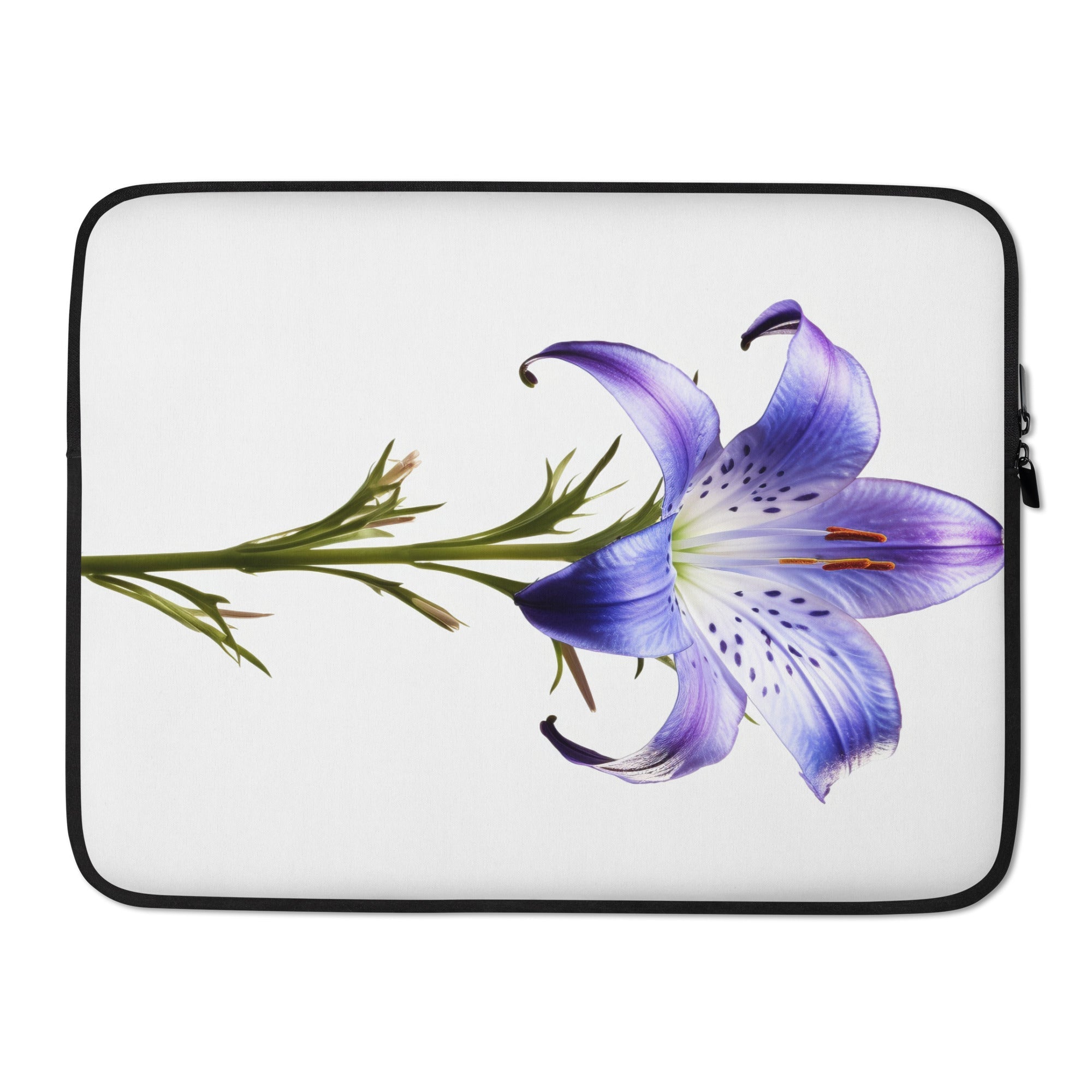 Dalmatian Bellflower Flower Laptop Sleeve by Visual Verse - Image 1