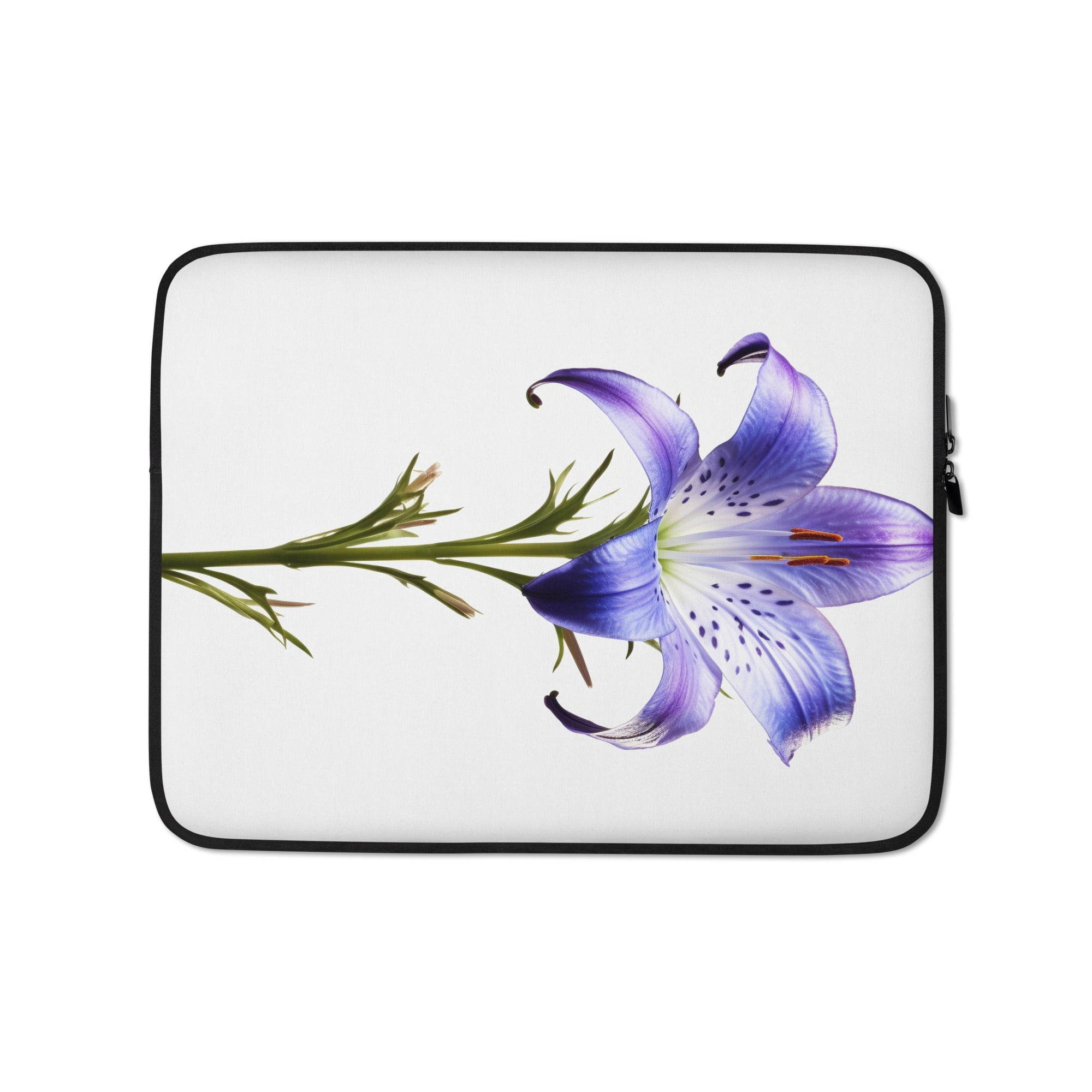 Dalmatian Bellflower Flower Laptop Sleeve by Visual Verse - Image 2