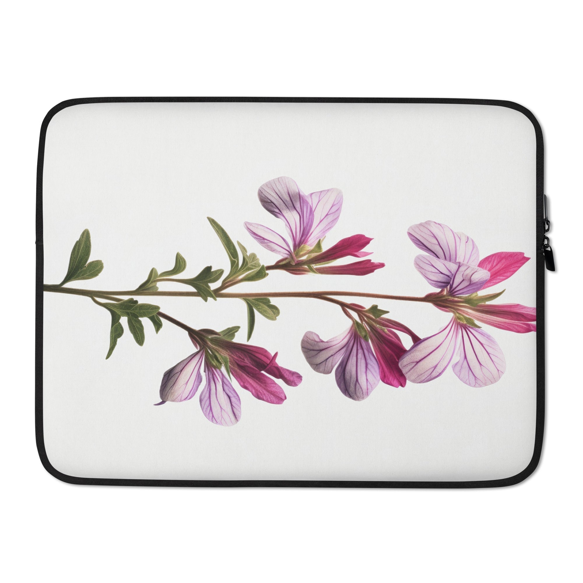 Dames Rocket Flower Laptop Sleeve by Visual Verse - Image 1