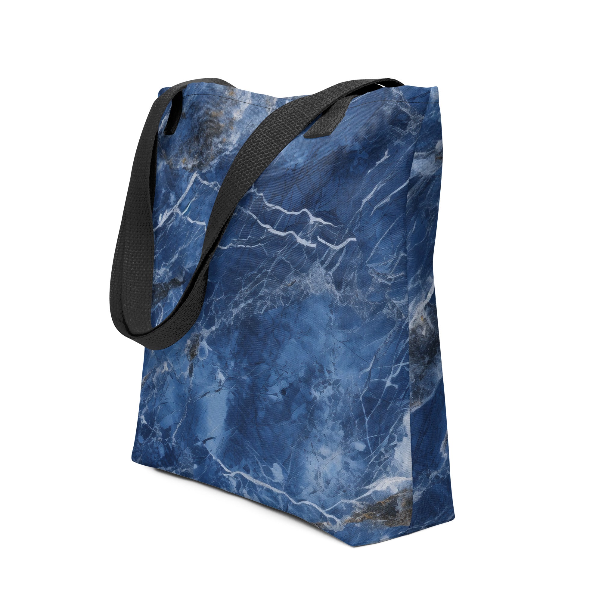 Dark Blue Granite Tote Bag by Visual Verse - Image 1