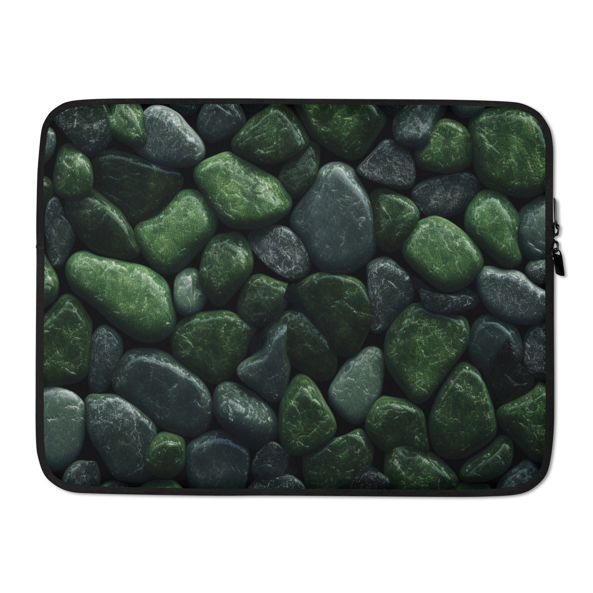 Dark Green Rock Laptop Sleeve by Visual Verse - Image 1