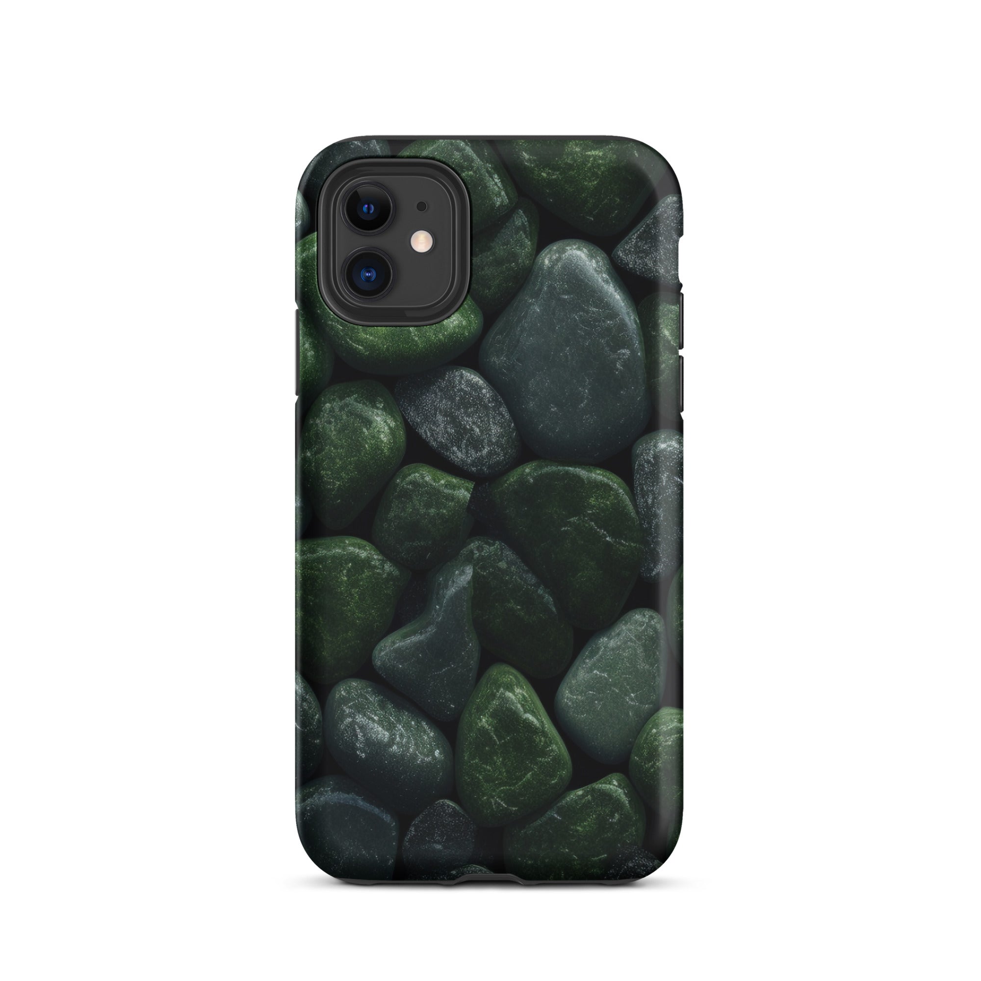 Dark Green Rocks iPhone Case by Visual Verse - Image 2