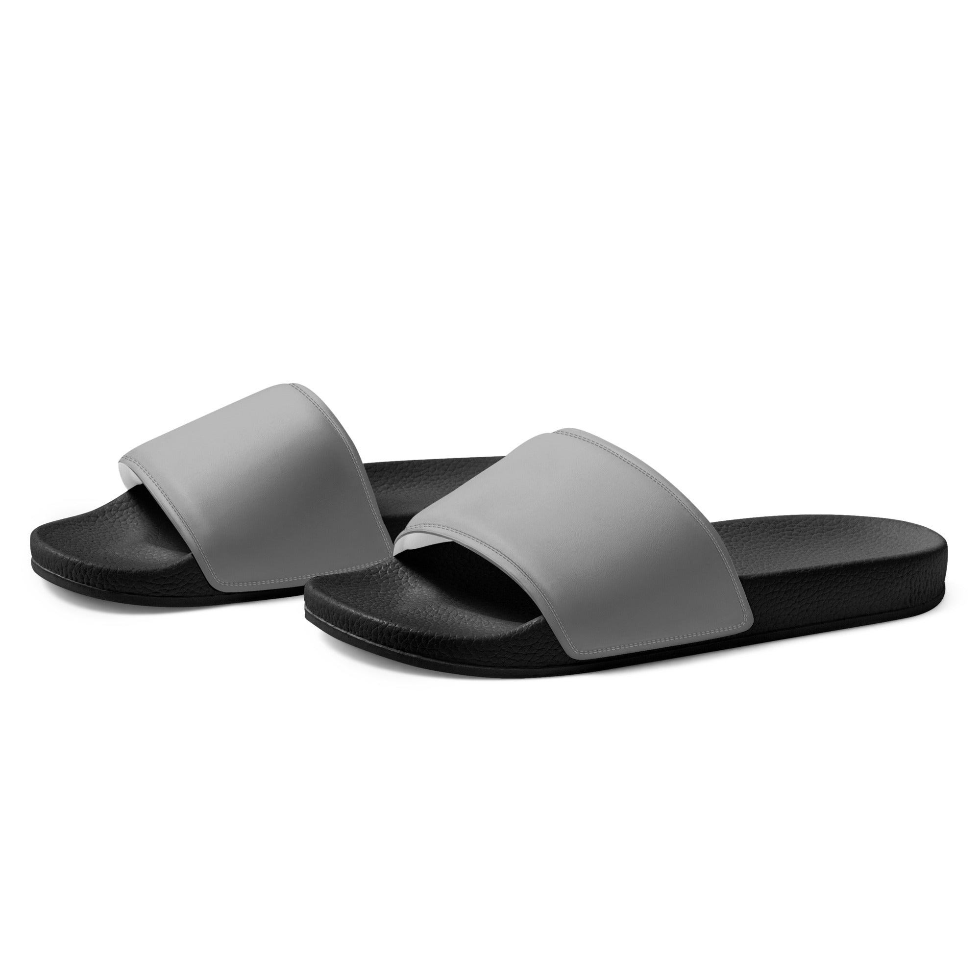 Dark Medium Gray Color Men's Slides by Visual Verse - Image 3