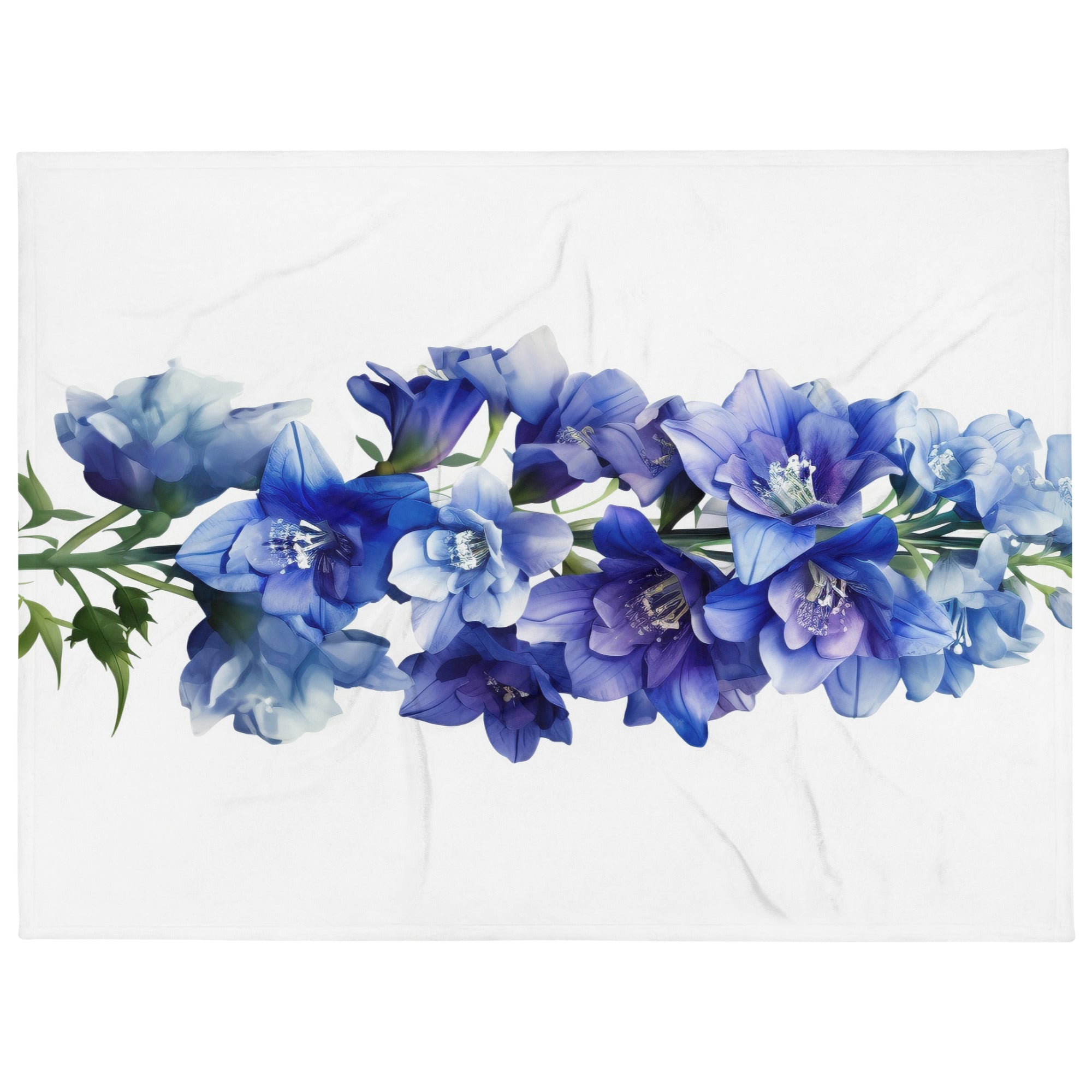 Delphinium Belladonna Flower Blanket by Visual Verse - Image 1