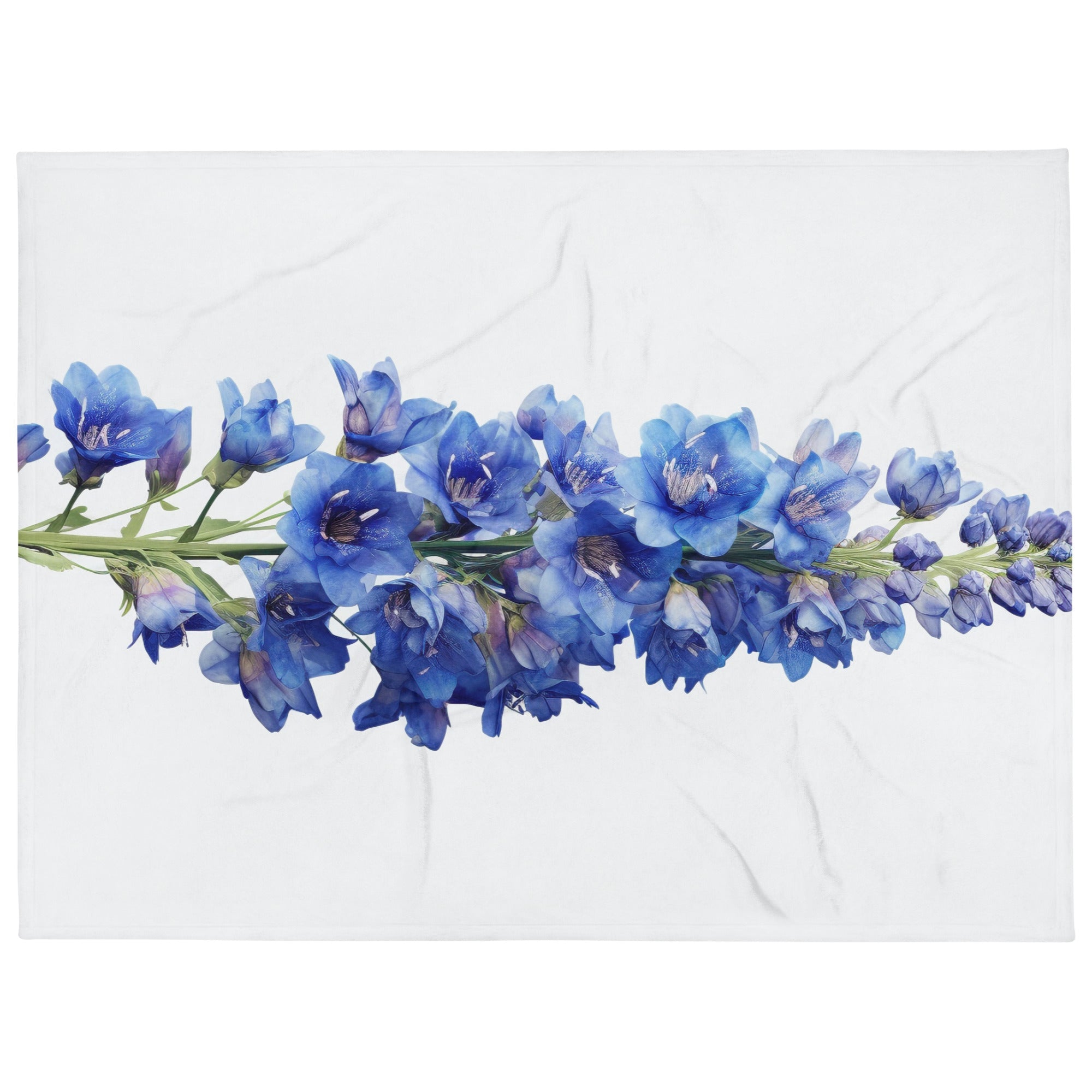 Delphinium Flower Blanket by Visual Verse - Image 1