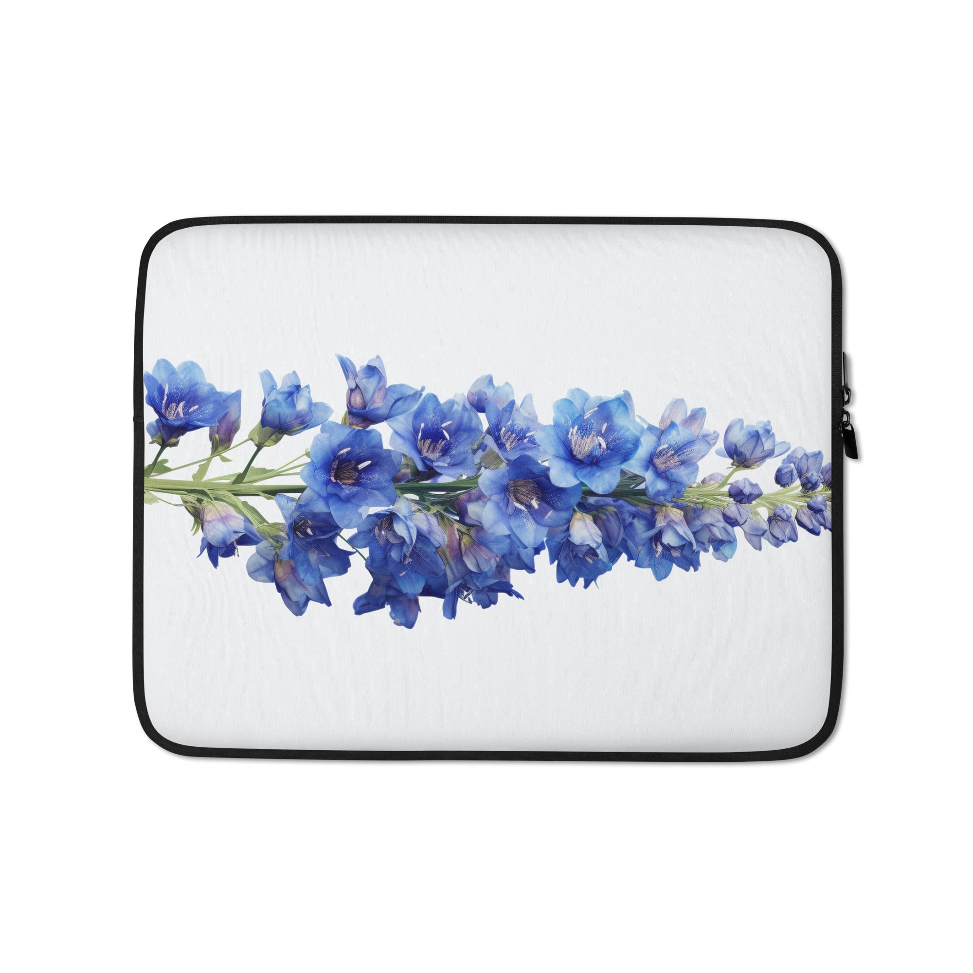 Delphinium Flower Laptop Sleeve by Visual Verse - Image 2