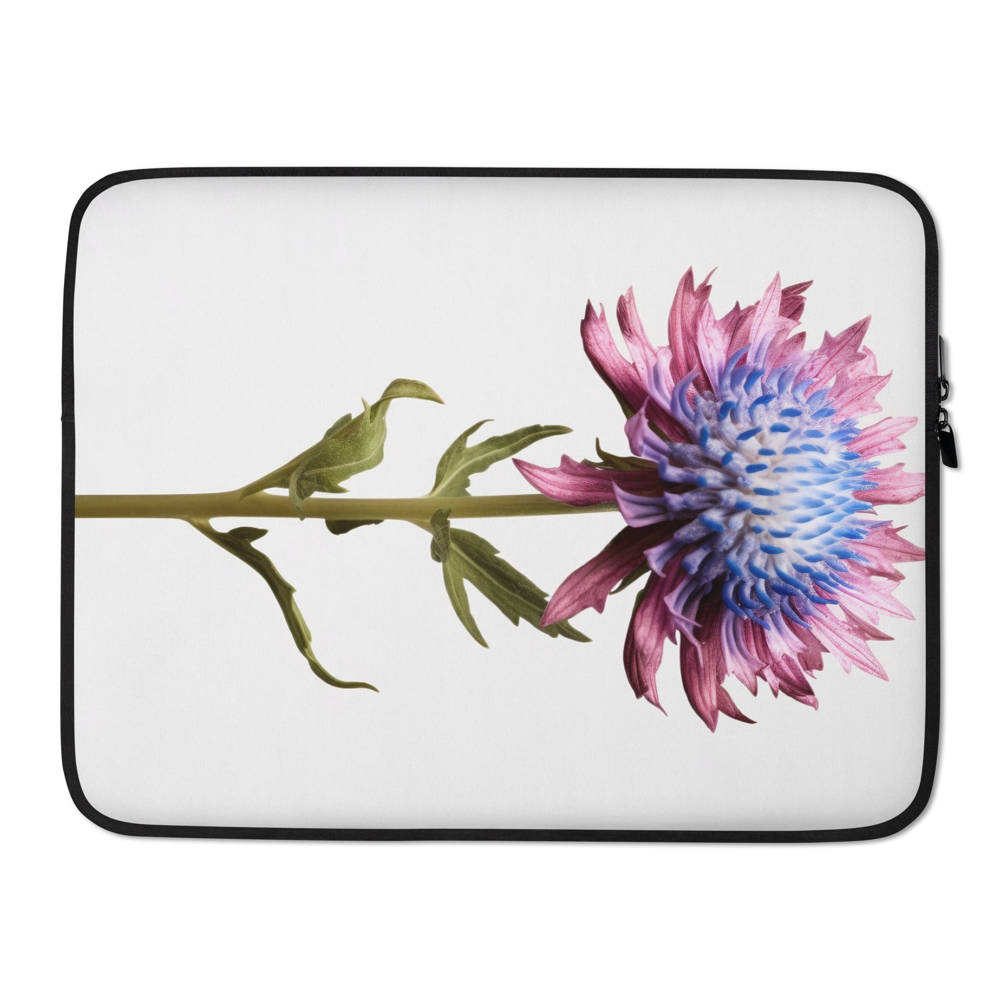 Devils Bit Scabious Flower Laptop Sleeve by Visual Verse - Image 1