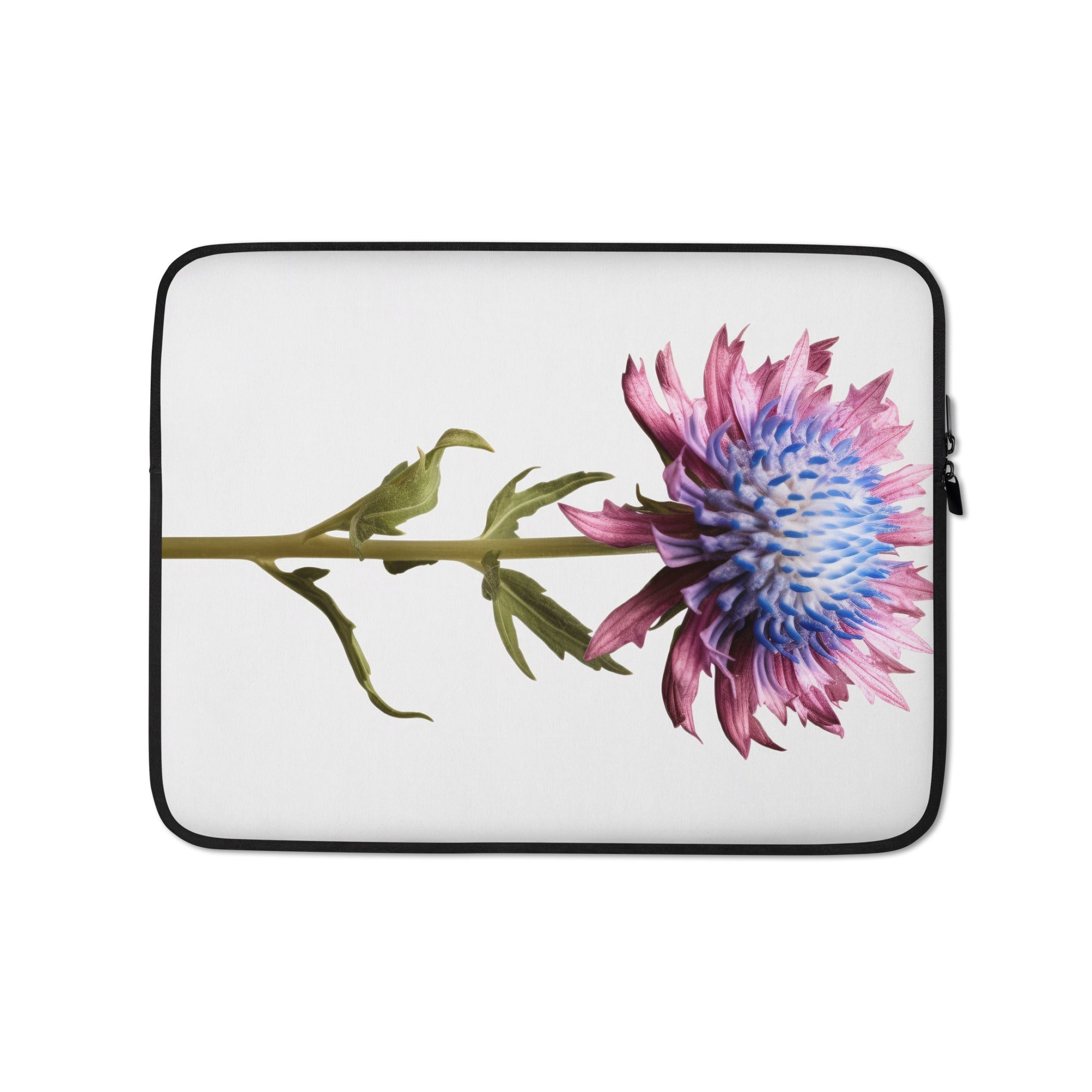 Devils Bit Scabious Flower Laptop Sleeve by Visual Verse - Image 2