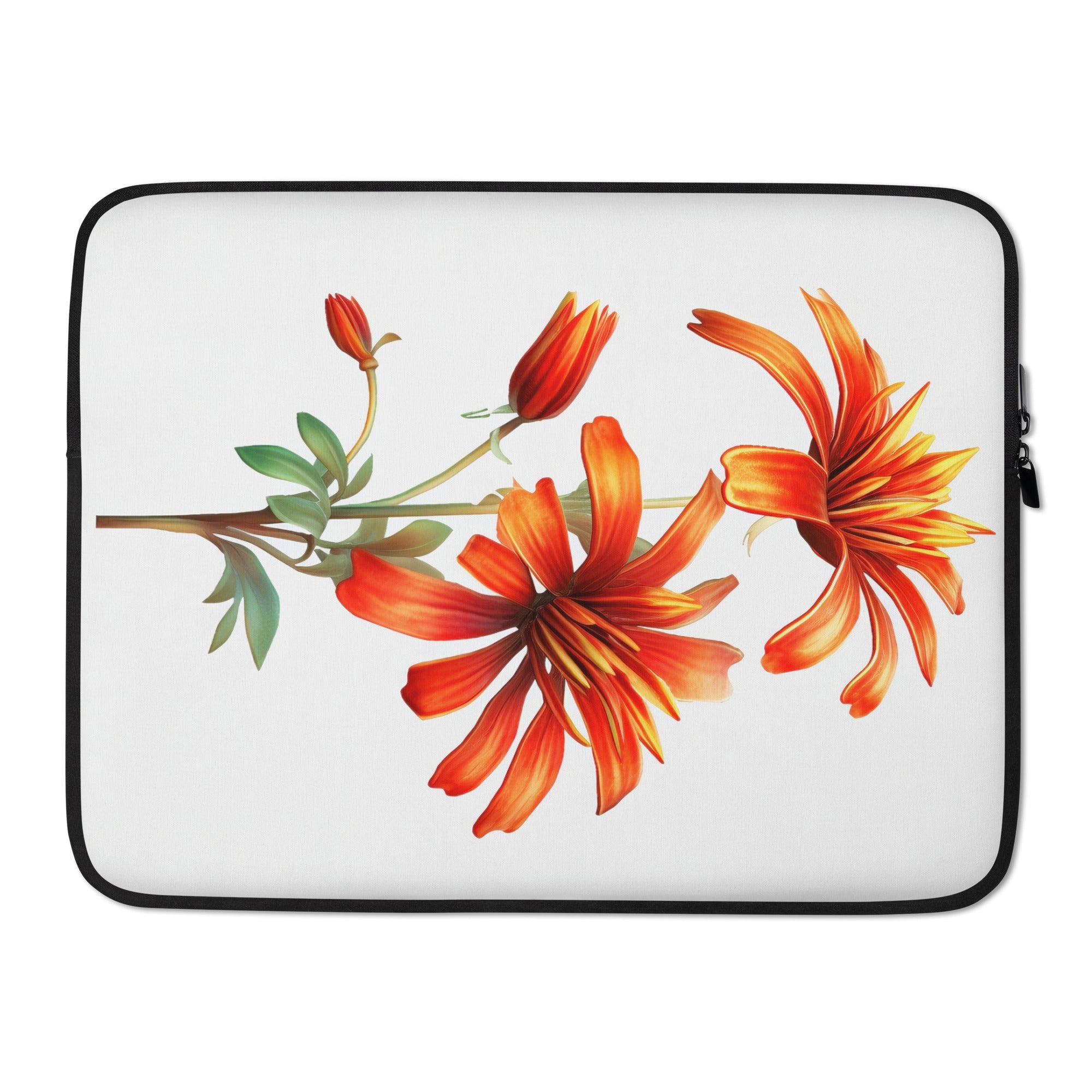 Dicliptera Flower Laptop Sleeve by Visual Verse - Image 1