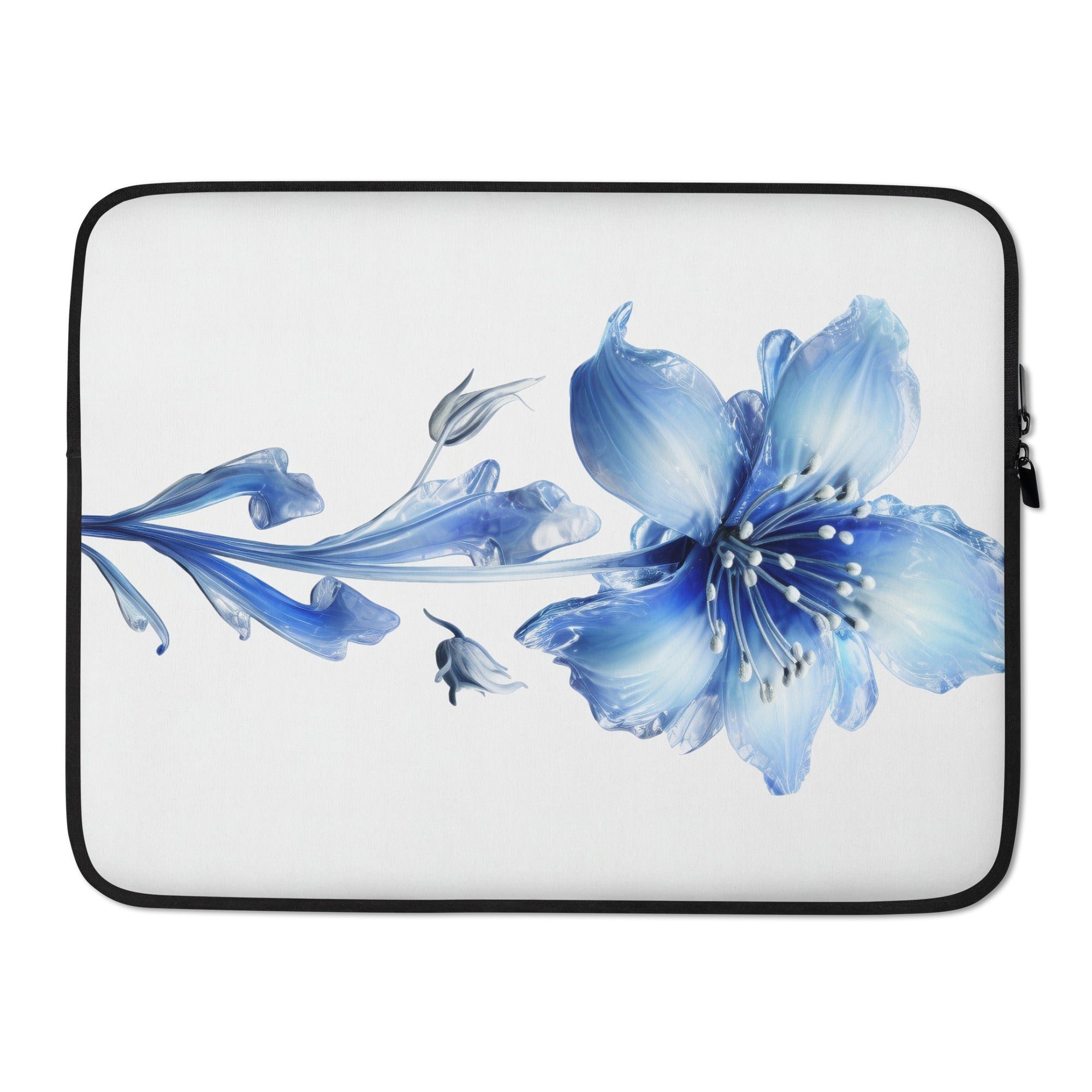 Didiscus Flower Laptop Sleeve by Visual Verse - Image 1