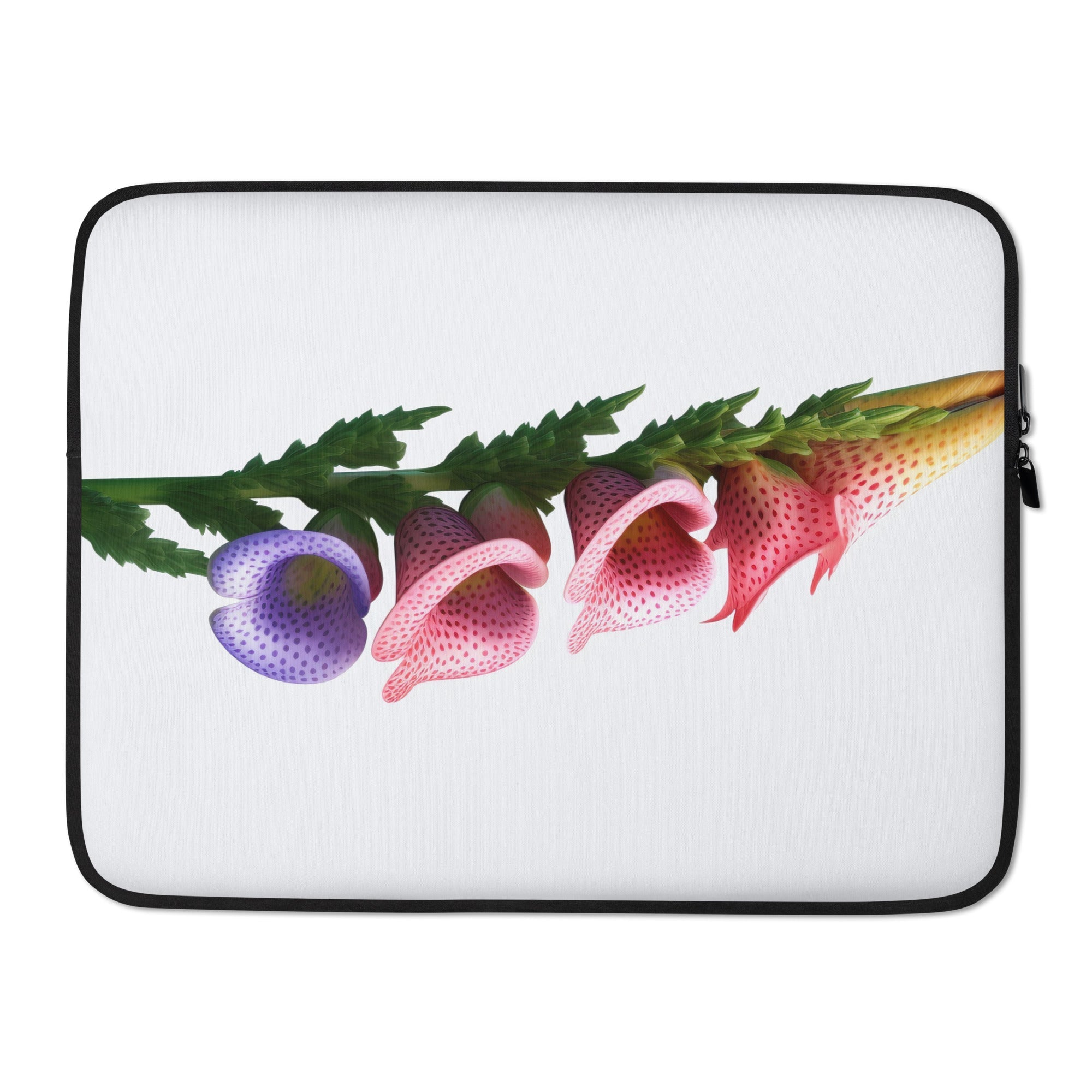 Digitalis Flower Laptop Sleeve by Visual Verse - Image 1