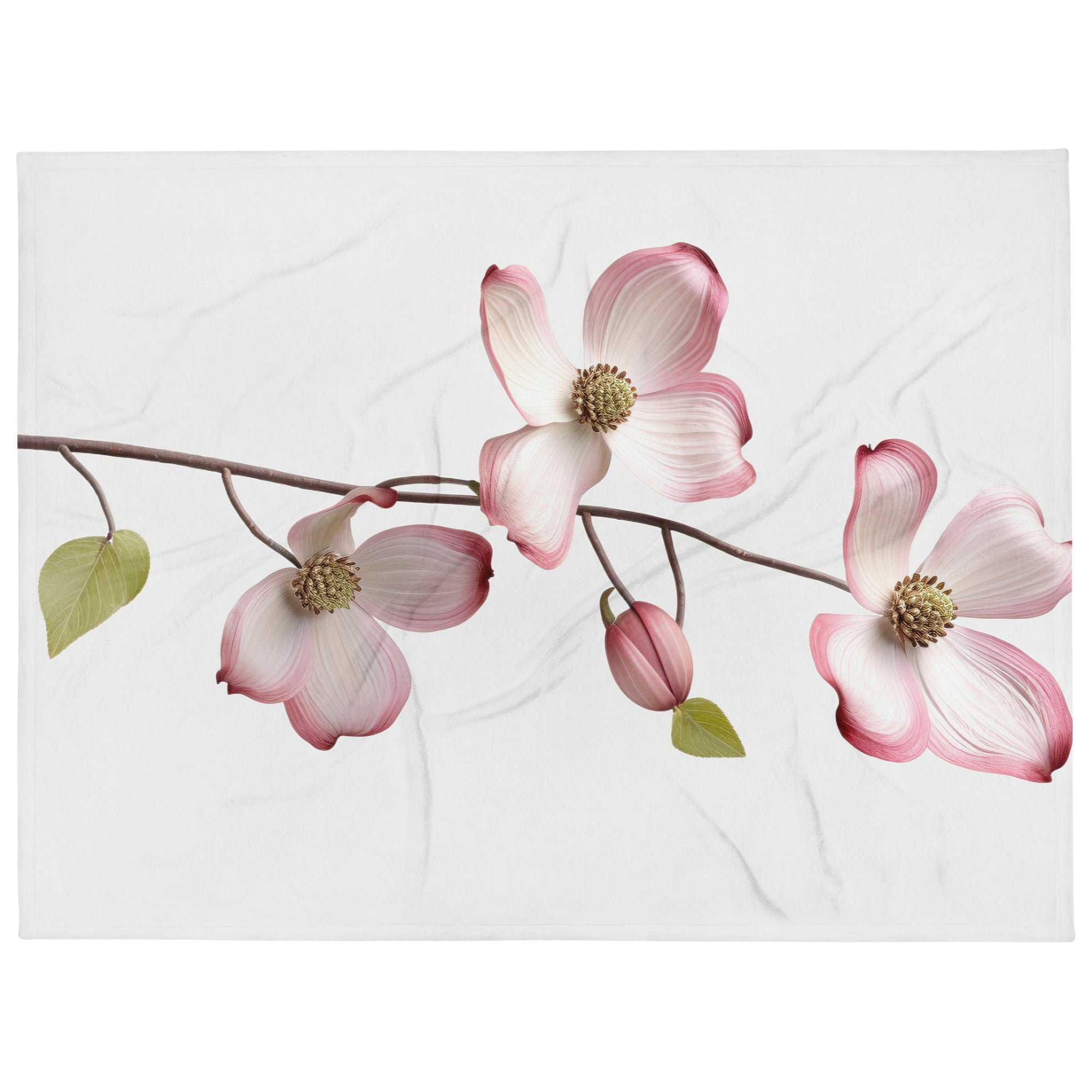 Dogwood Flower Blanket by Visual Verse - Image 1