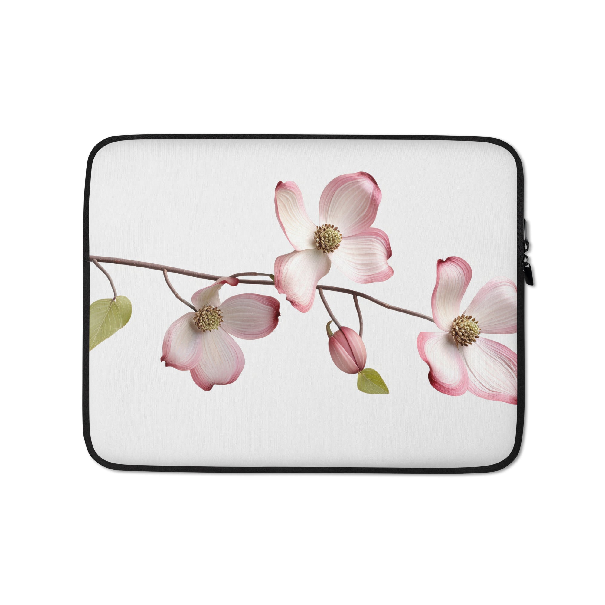 Dogwood Flower Laptop Sleeve by Visual Verse - Image 2