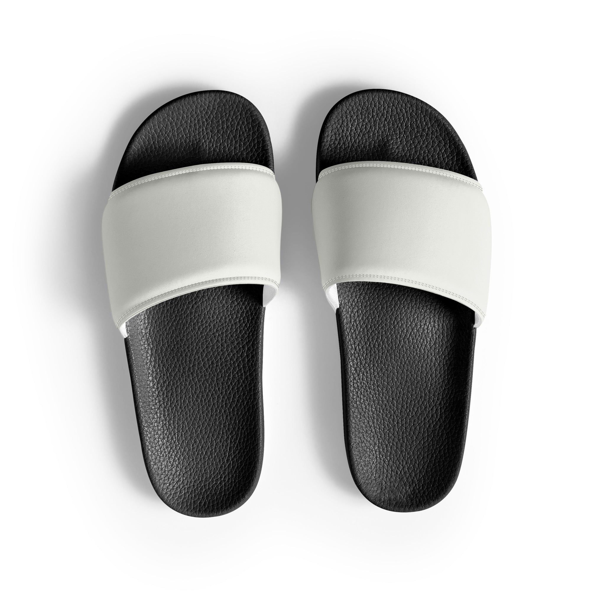 Double Alabaster Color Men's Slides by Visual Verse - Image 1