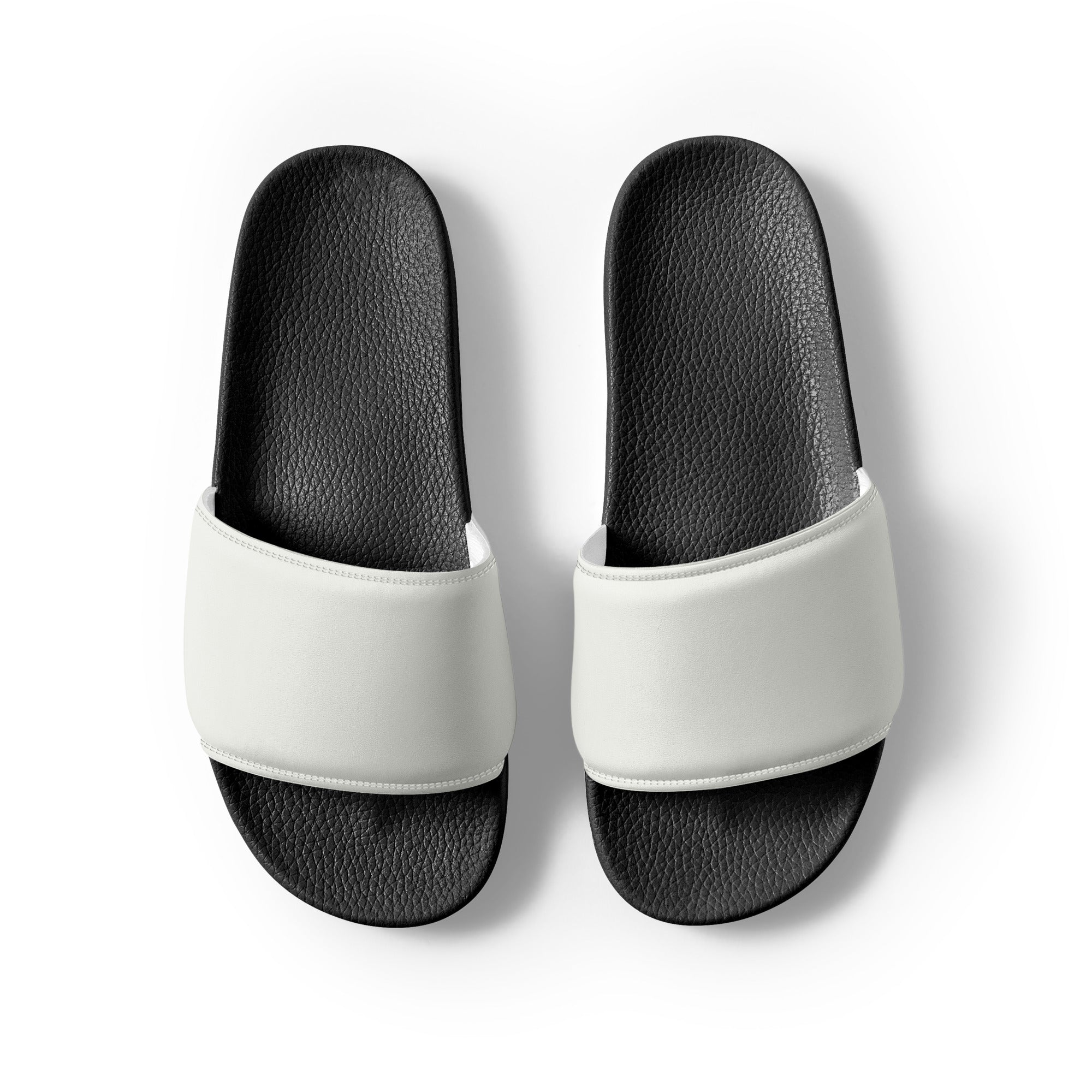 Double Alabaster Color Men's Slides by Visual Verse - Image 2