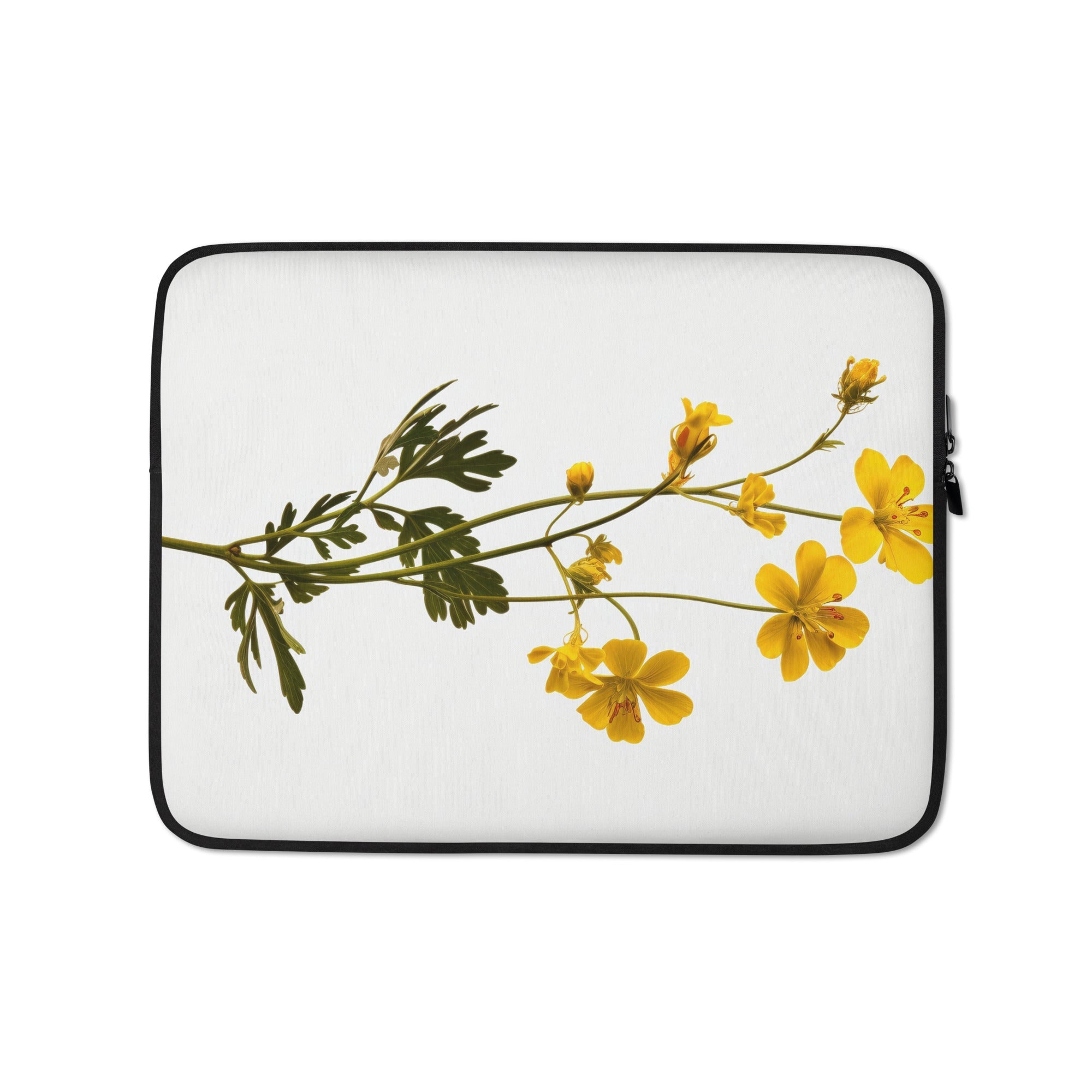 Draba Flower Laptop Sleeve by Visual Verse - Image 2