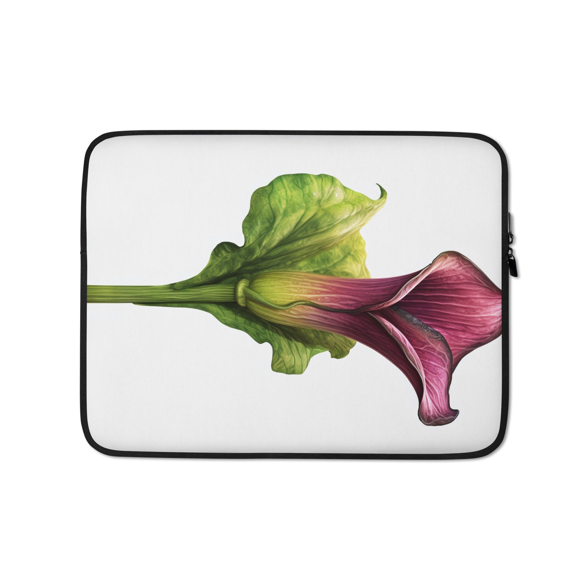 Dragon Arum Flower Laptop Sleeve by Visual Verse - Image 2