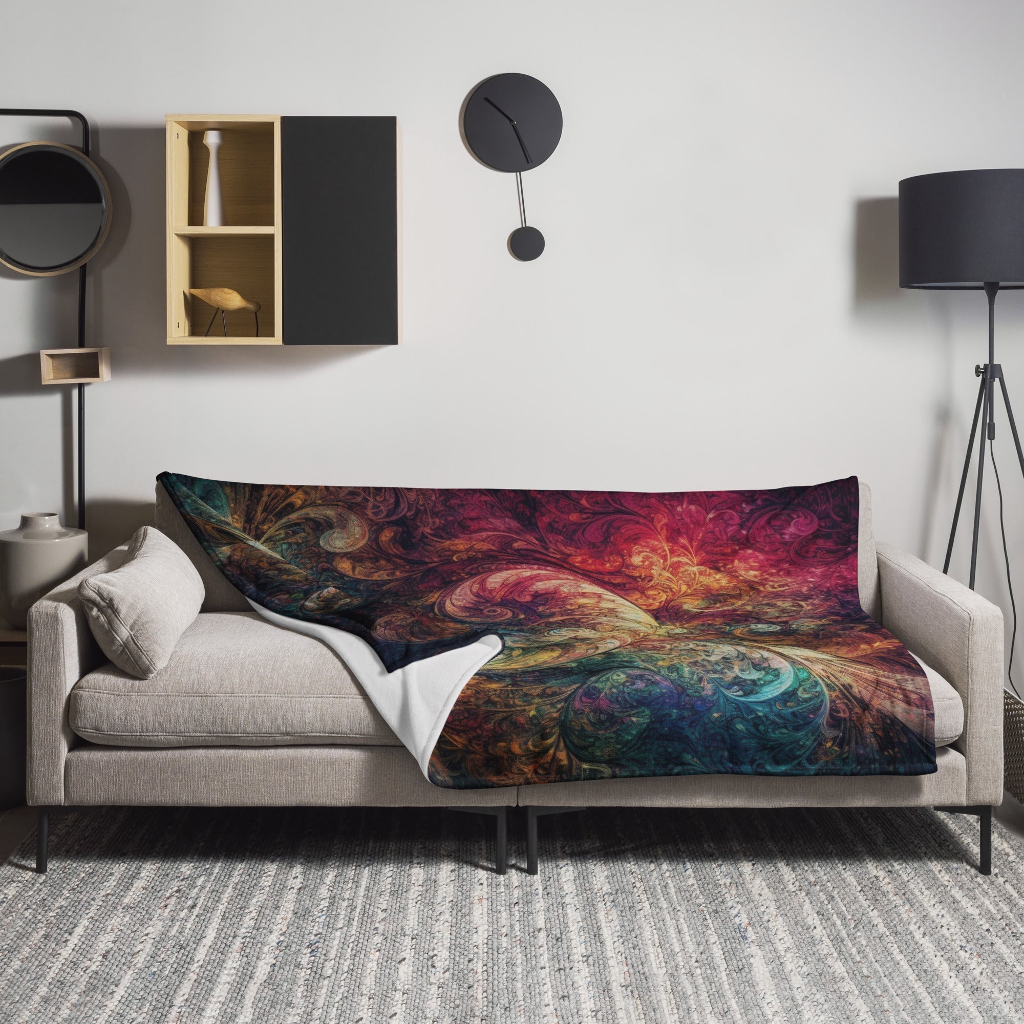 Dreamy Galactic Filaments Blanket by Visual Verse - Image 1