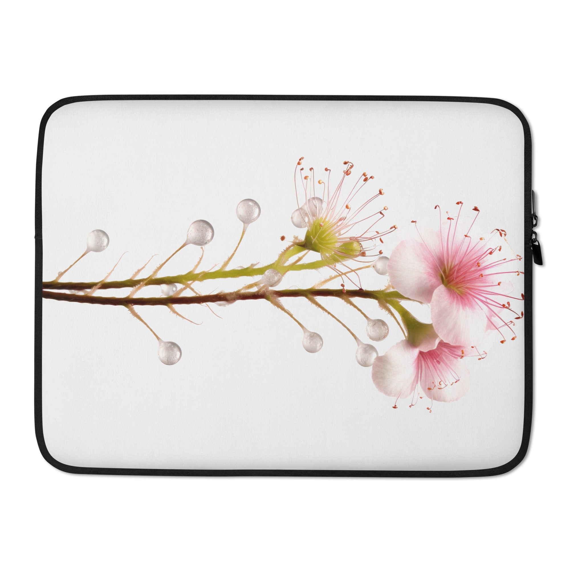 Drosera Flower Laptop Sleeve by Visual Verse - Image 1