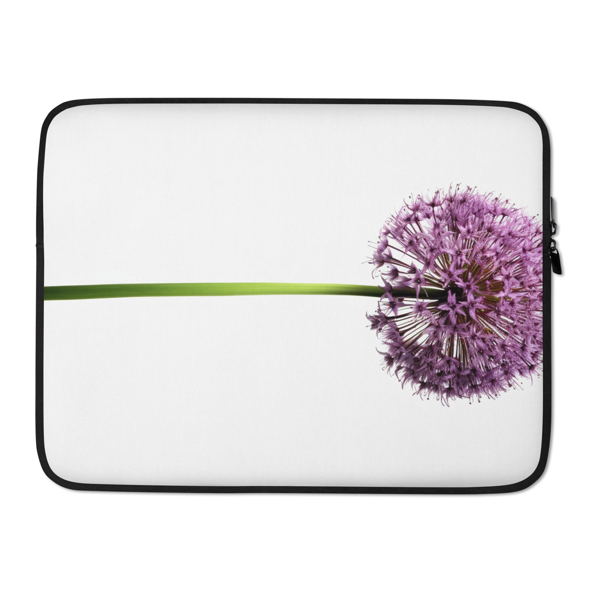 Drumstick Allium Flower Laptop Sleeve by Visual Verse - Image 1