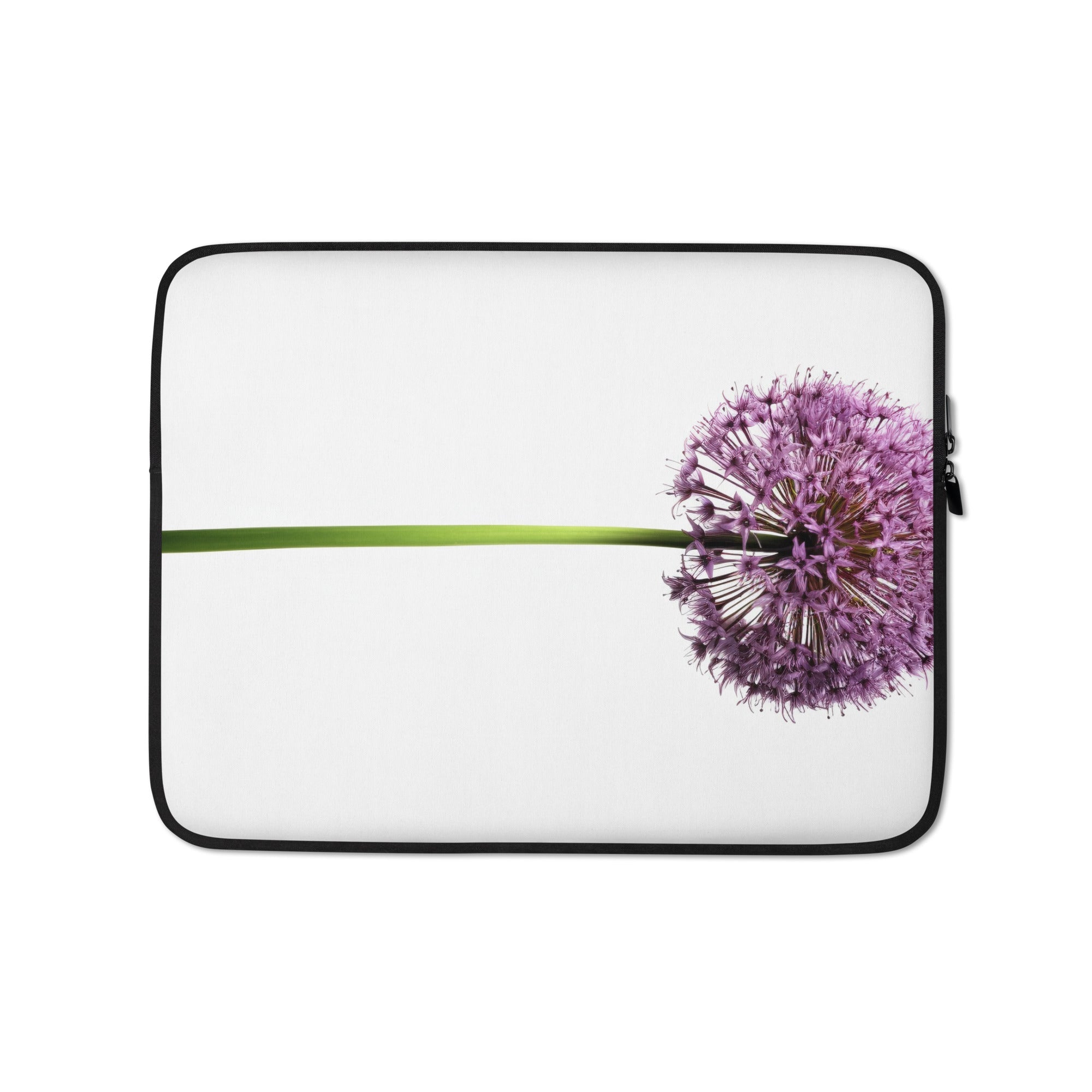 Drumstick Allium Flower Laptop Sleeve by Visual Verse - Image 2