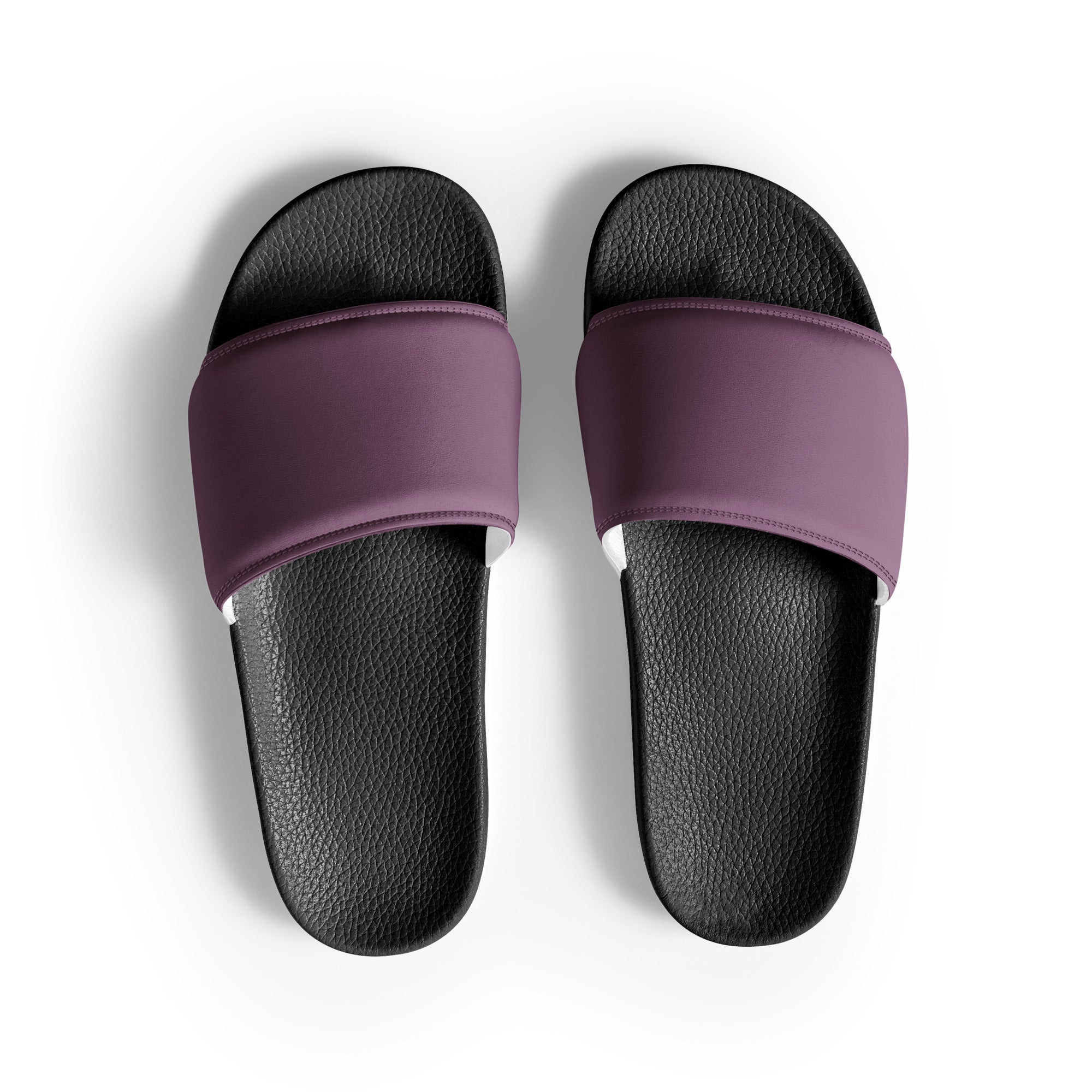 Dusky Purple Color Men's Slides by Visual Verse - Image 1