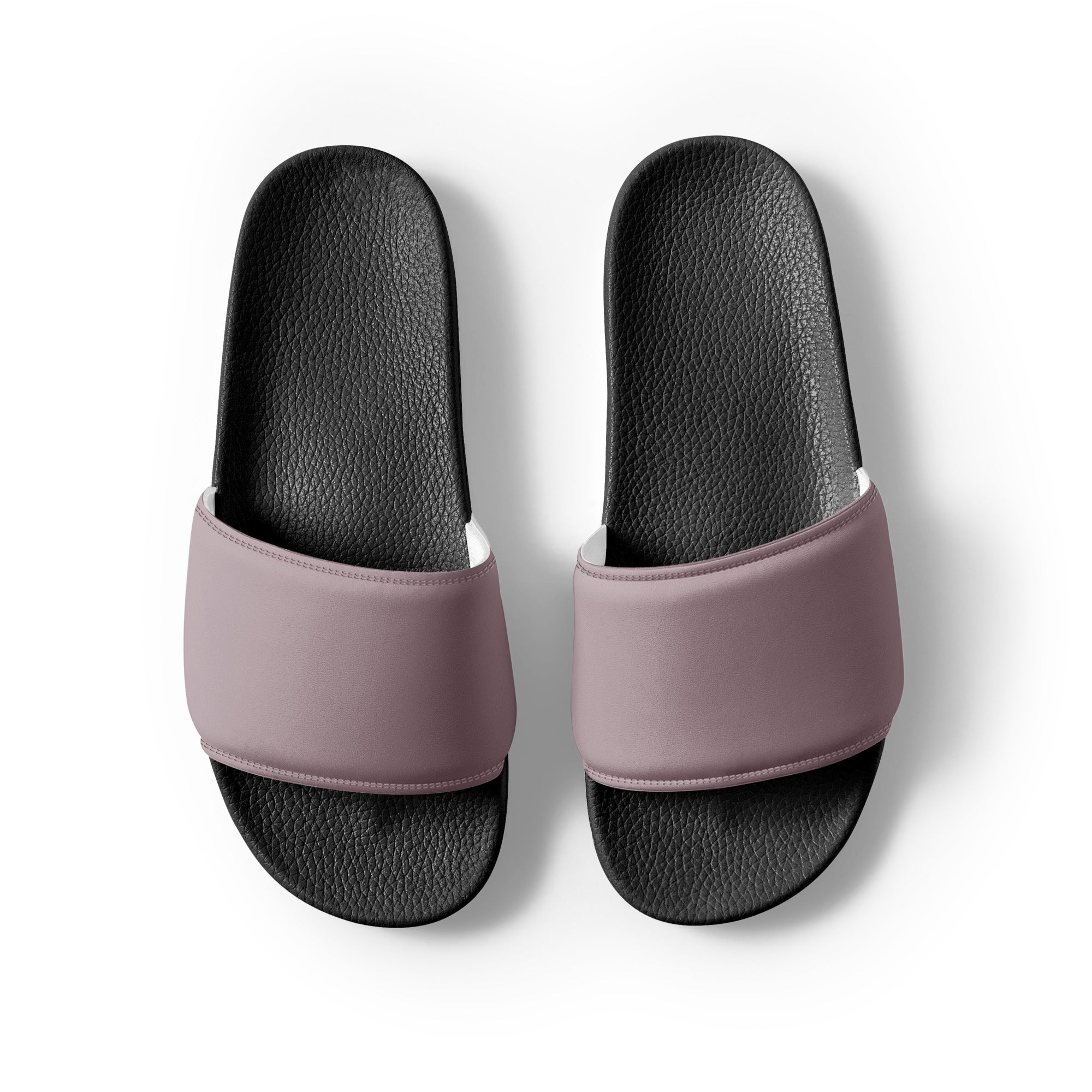 Dusty Gray Color Men's Slides by Visual Verse - Image 2