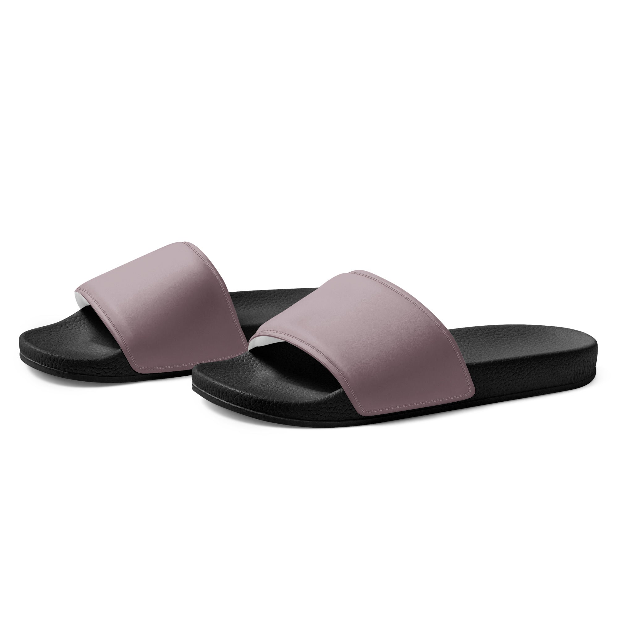 Dusty Gray Color Men's Slides by Visual Verse - Image 3