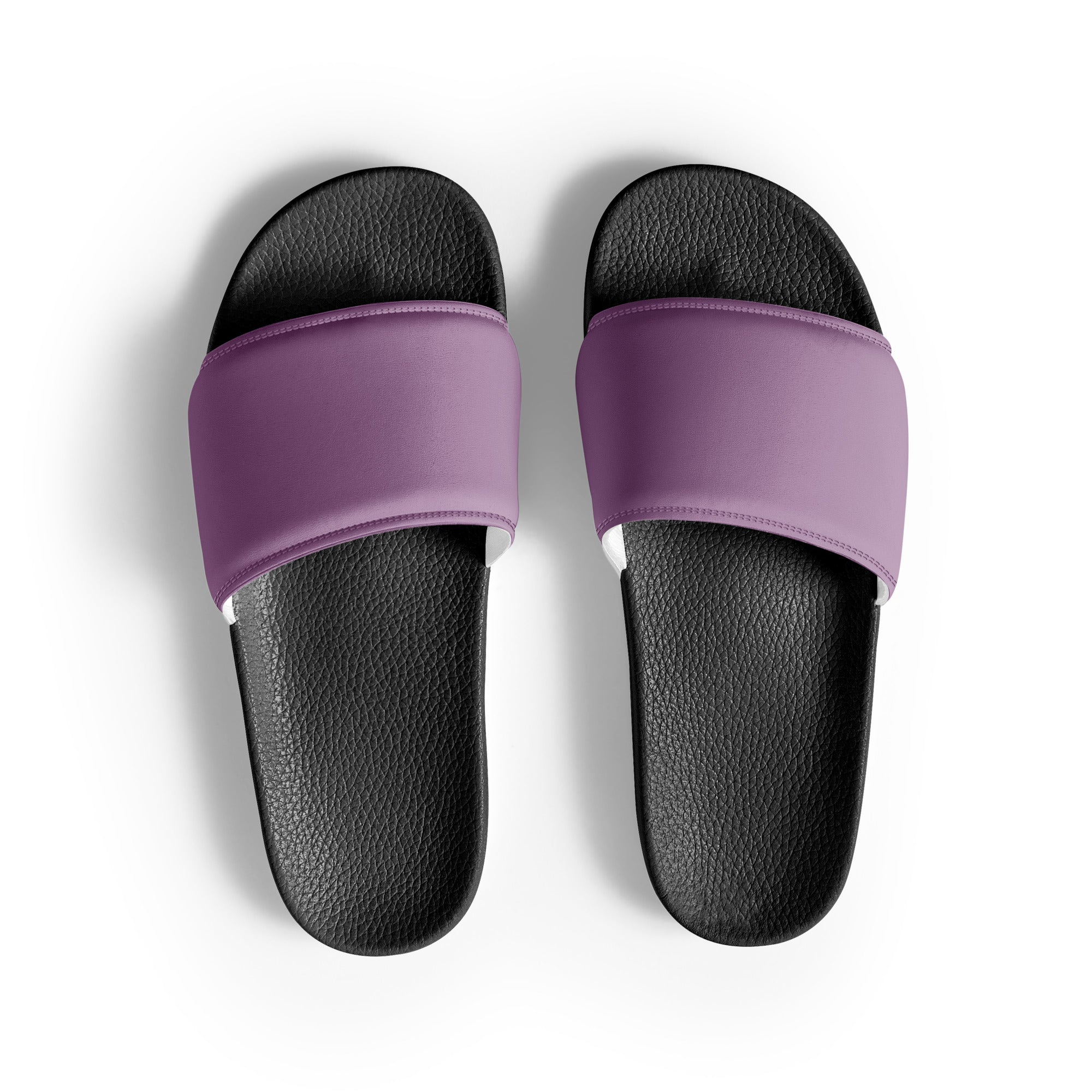 Dusty Lavender Color Men's Slides by Visual Verse - Image 1