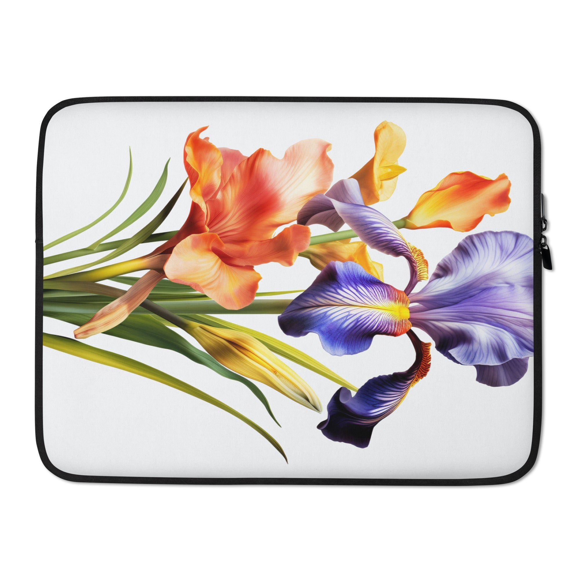 Dutch Iris Flower Laptop Sleeve by Visual Verse - Image 1