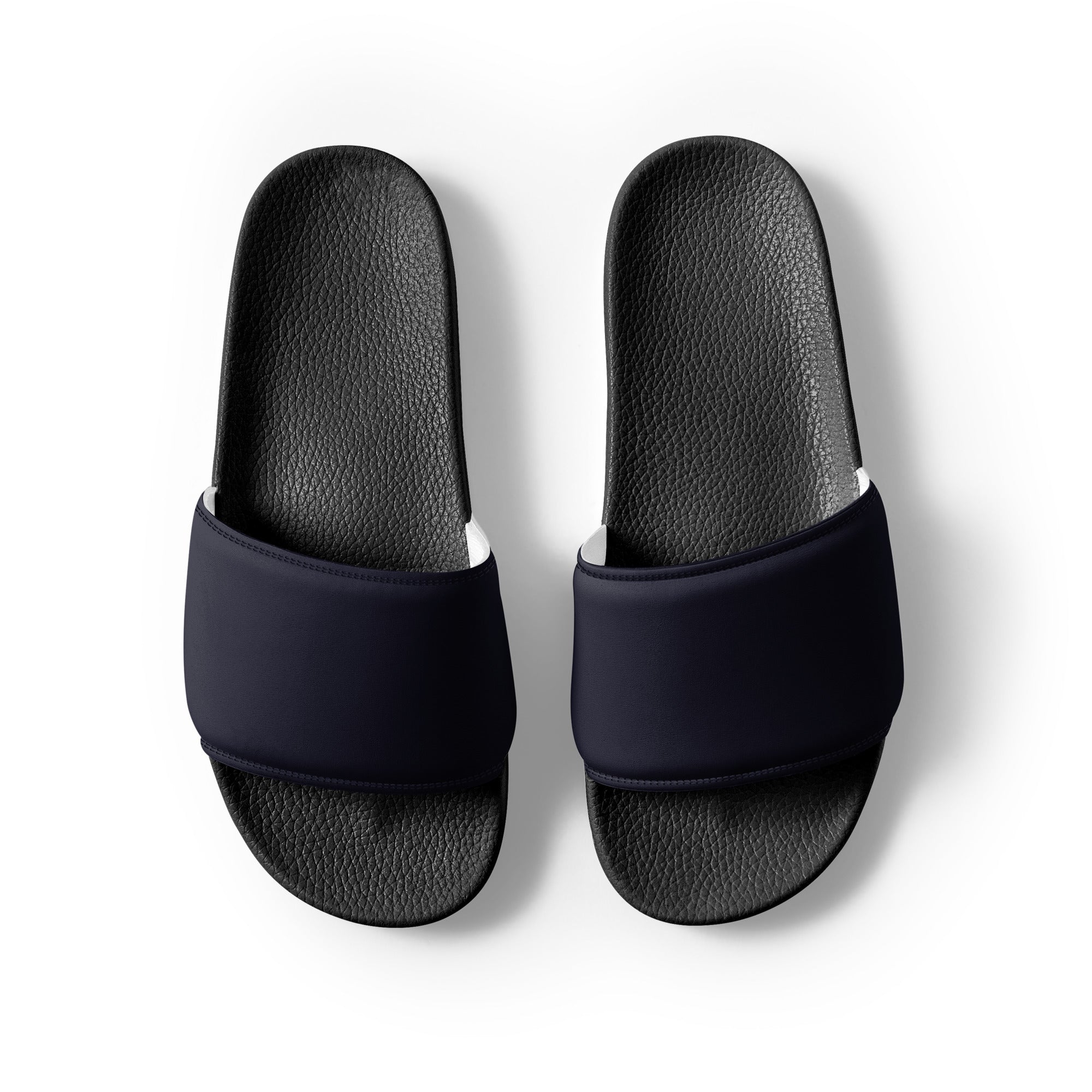 Ebony Color Men's Slides by Visual Verse - Image 2