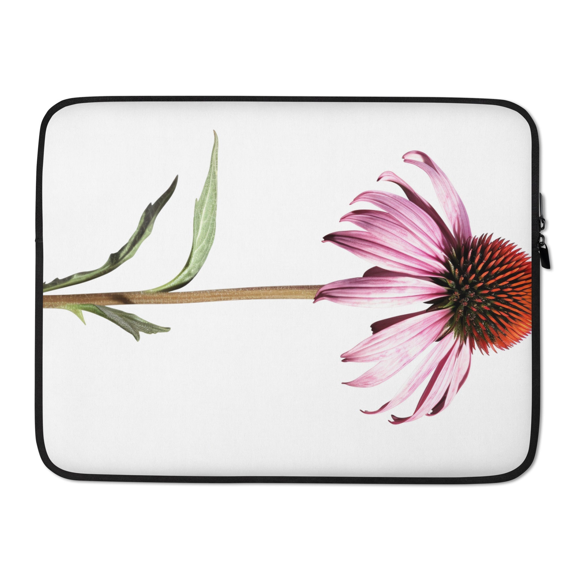 Echinacea Flower Laptop Sleeve by Visual Verse - Image 1