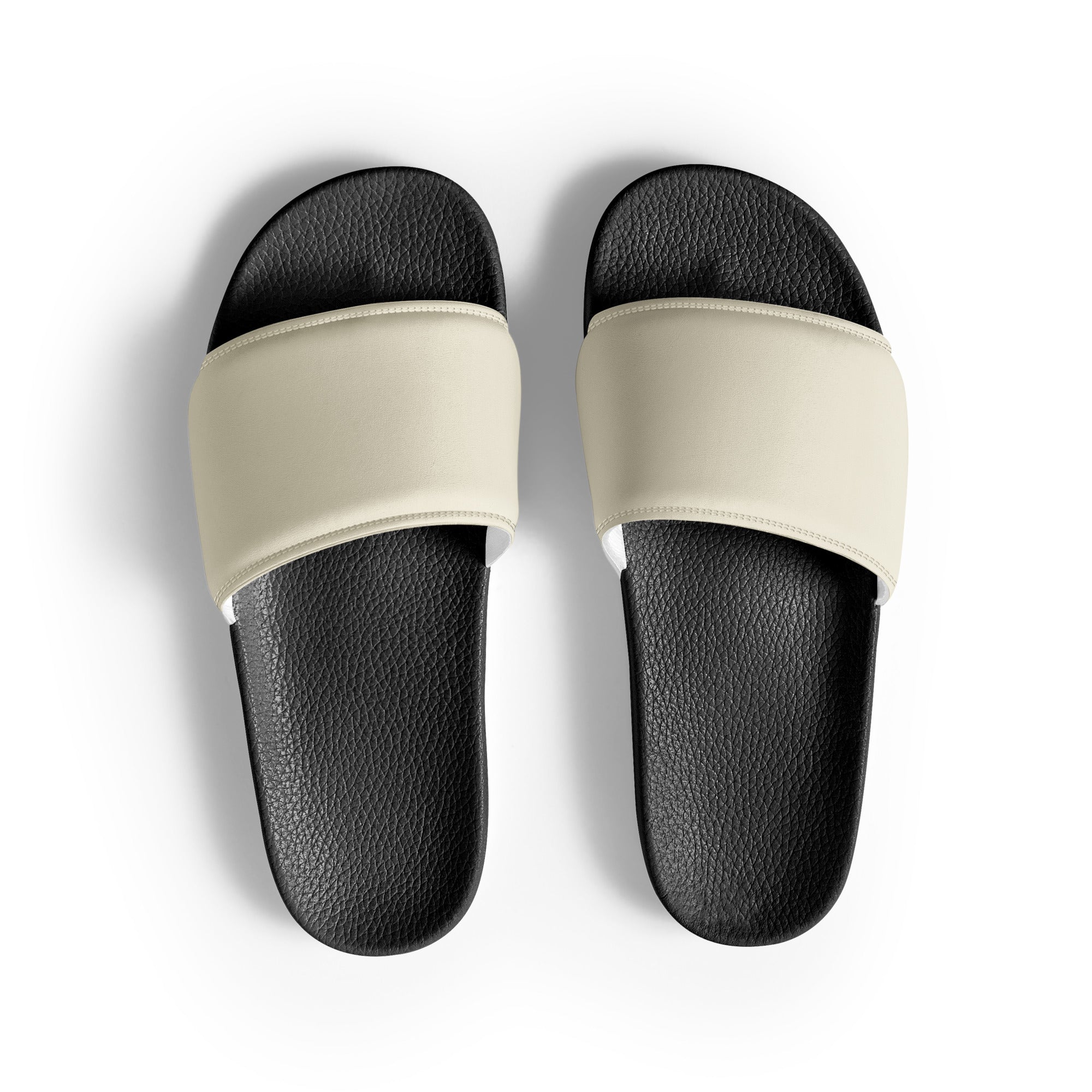 Eggshell Color Men's Slides by Visual Verse - Image 1