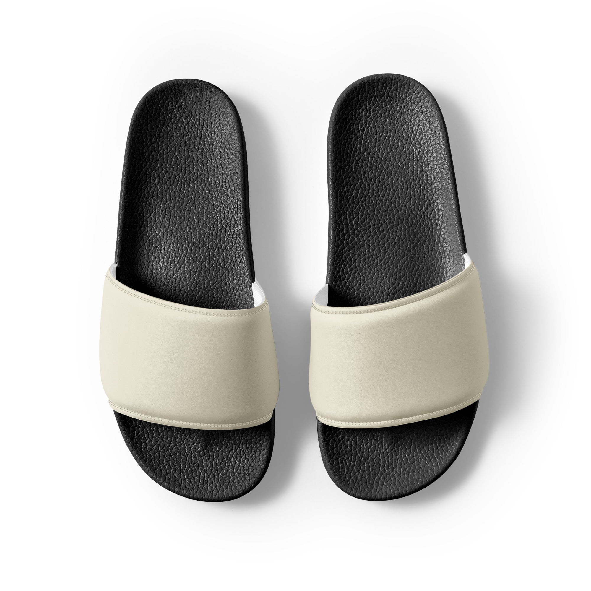 Eggshell Color Men's Slides by Visual Verse - Image 2