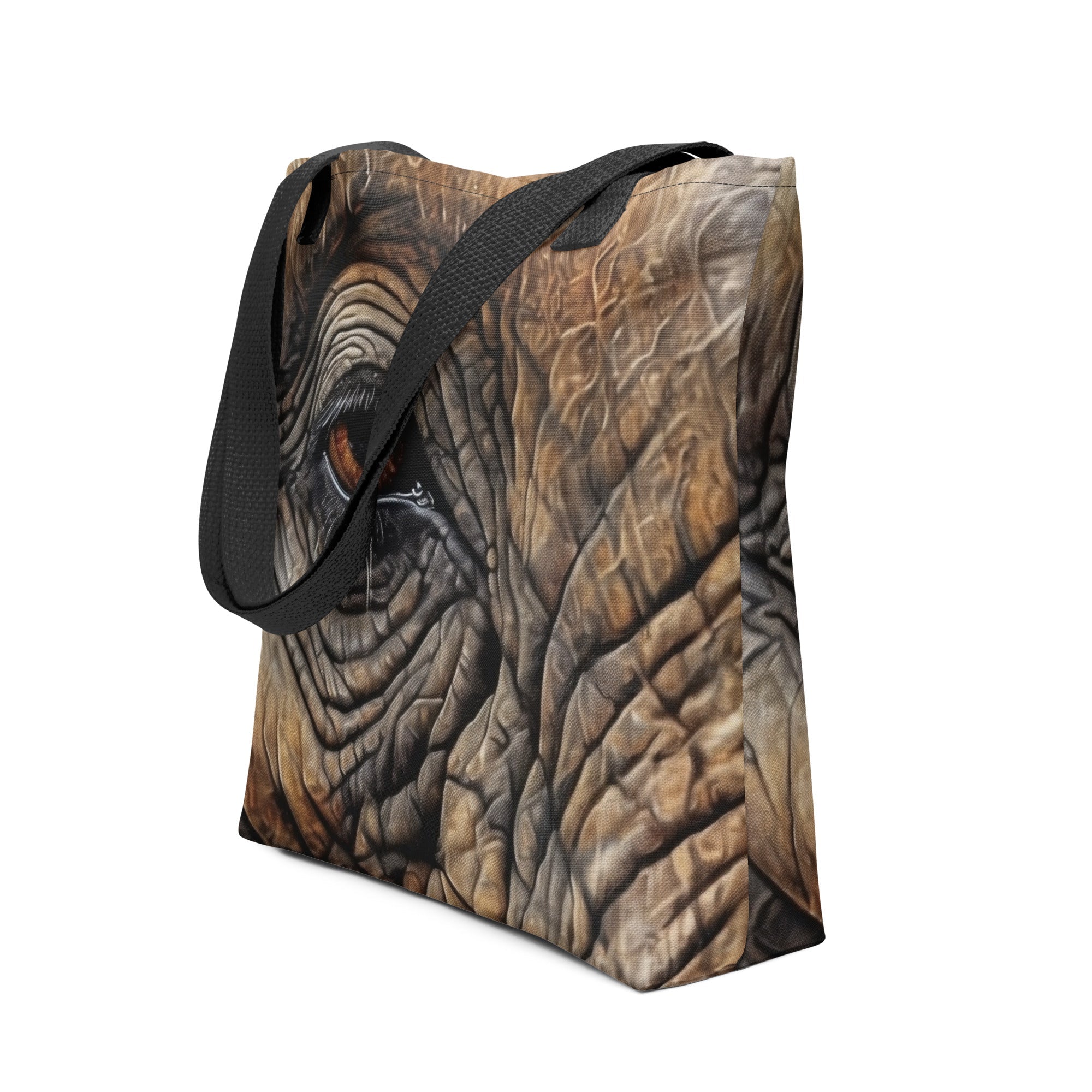 Elephant Wrinkles Tote Bag by Visual Verse - Image 1