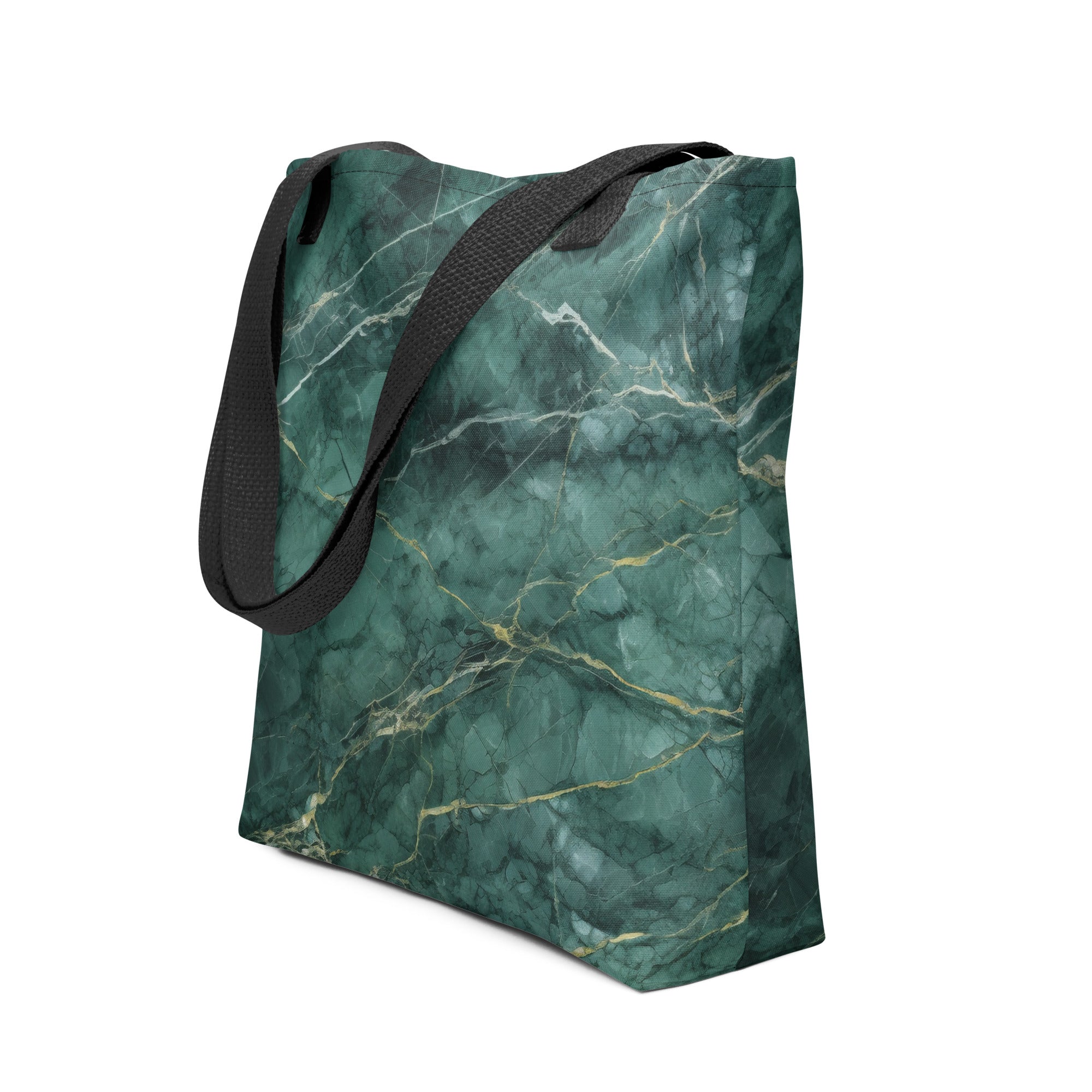 Emarld Green Granite Tote Bag by Visual Verse - Image 1